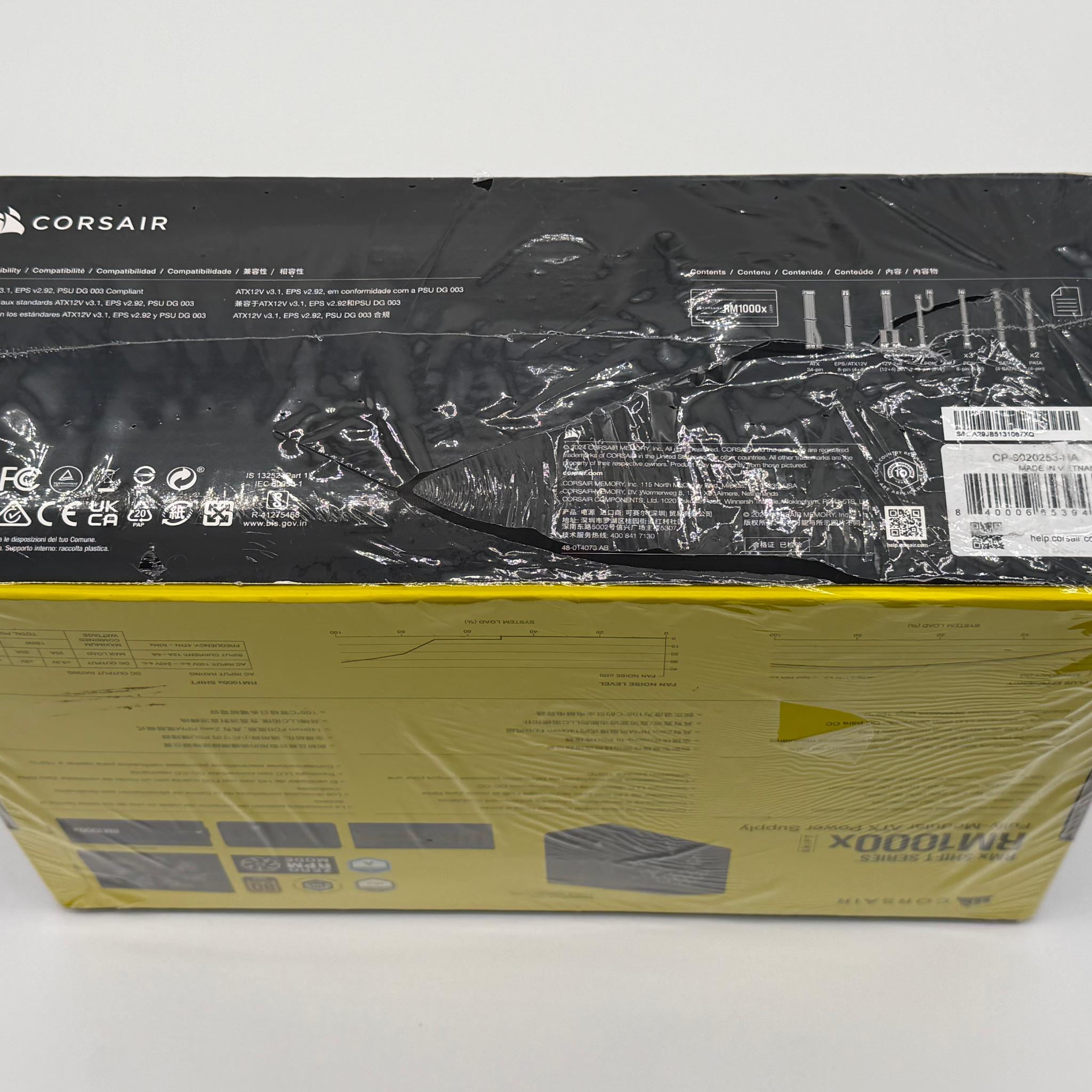 Corsair RMx Shift 1000W 80+ Gold Fully Modular ATX Power Supply – Sealed Retail Box