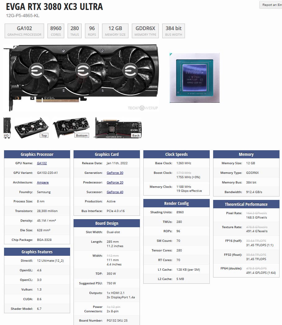 RARE! NEW WITH ORIGINAL FACTORY SEAL, EVGA GeForce RTX 3080 12GB OC XC3 ULTRA GAMING 12G-P5-4865-KL