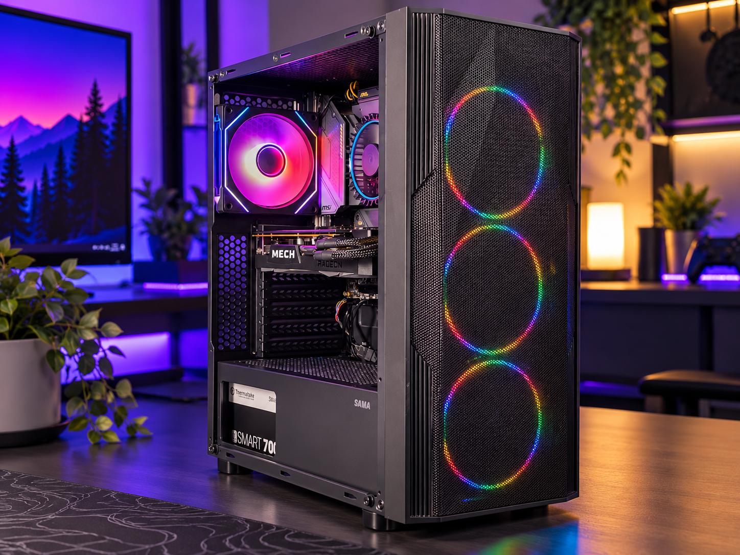 ⚫✨GRAPHITE Gaming PC | RX 6650 XT | i5-12400F | 16GB DDR4 | 1.5TB TOTAL | WiFi & BT | FREE SHIP