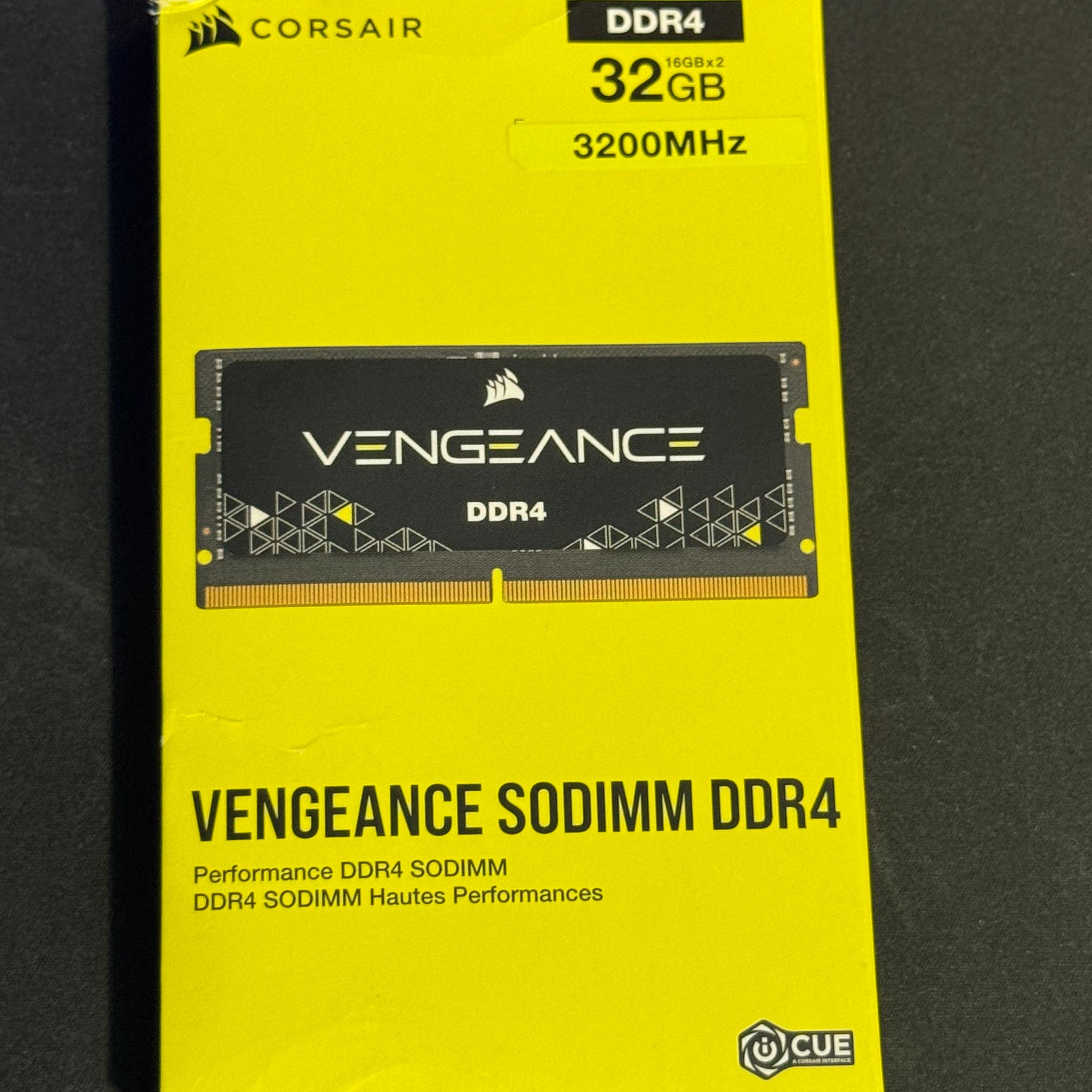 Corsair Vengeance 32GB (2x16GB) DDR4 SODIMM 3200MHz RAM Kit