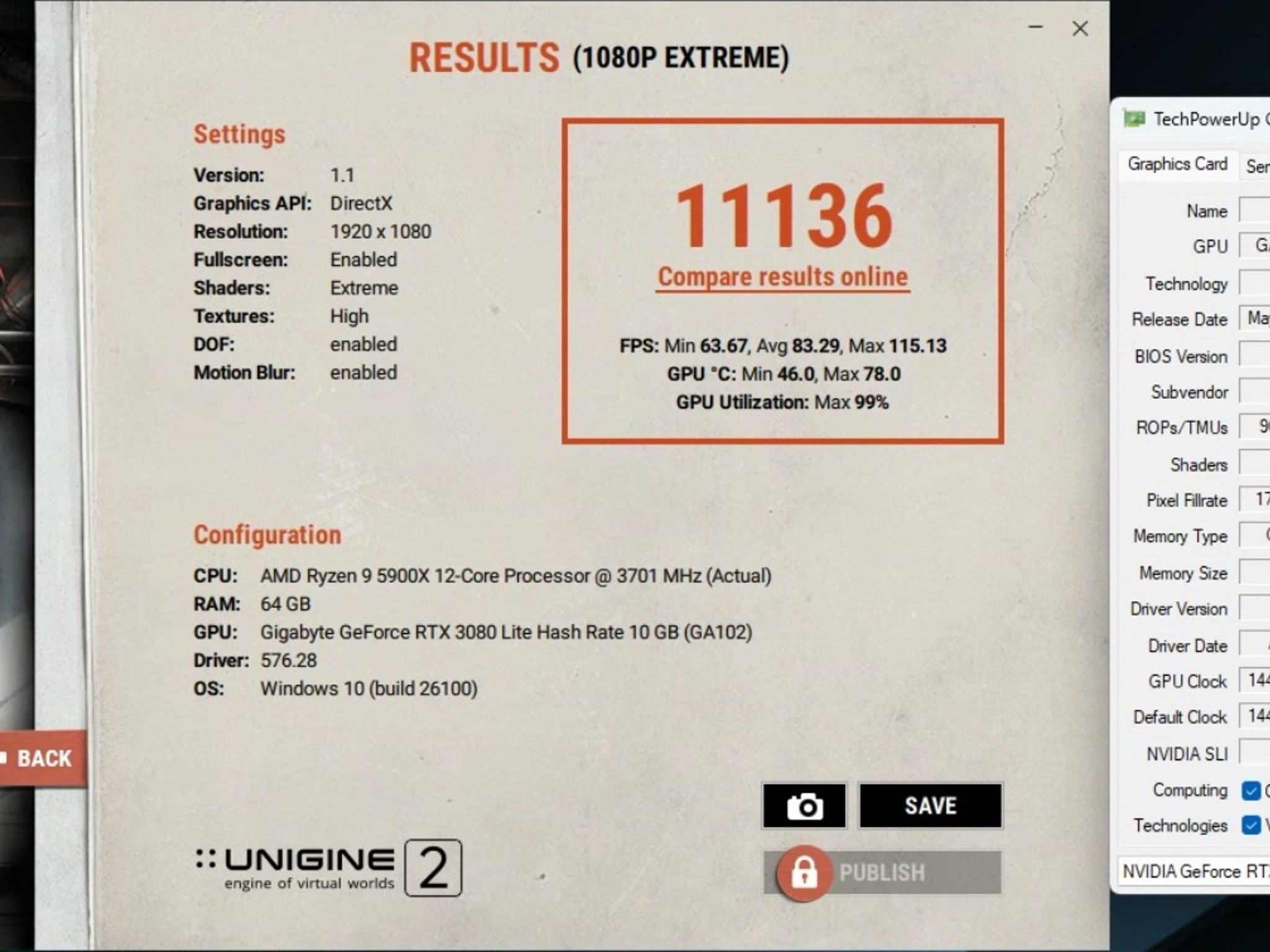 Gigabyte RTX 3080 10 GB Gaming OC with original box