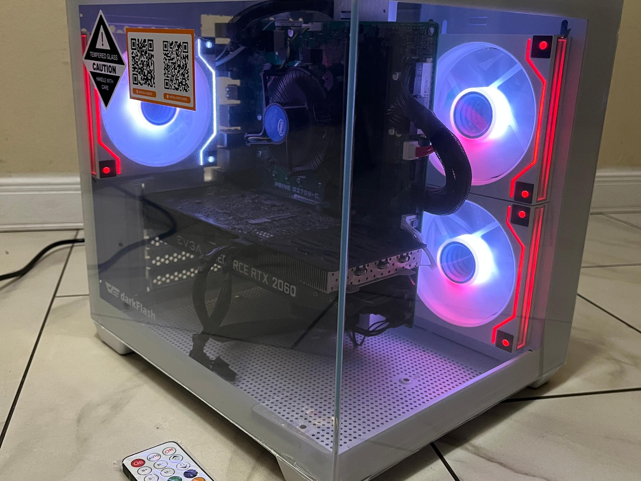 🟠🔥RTX 2060, Intel i5-7400, 16GB RAM,  500 GB SSD, High Performance RGB Gaming PC w/ Remote 🖥️