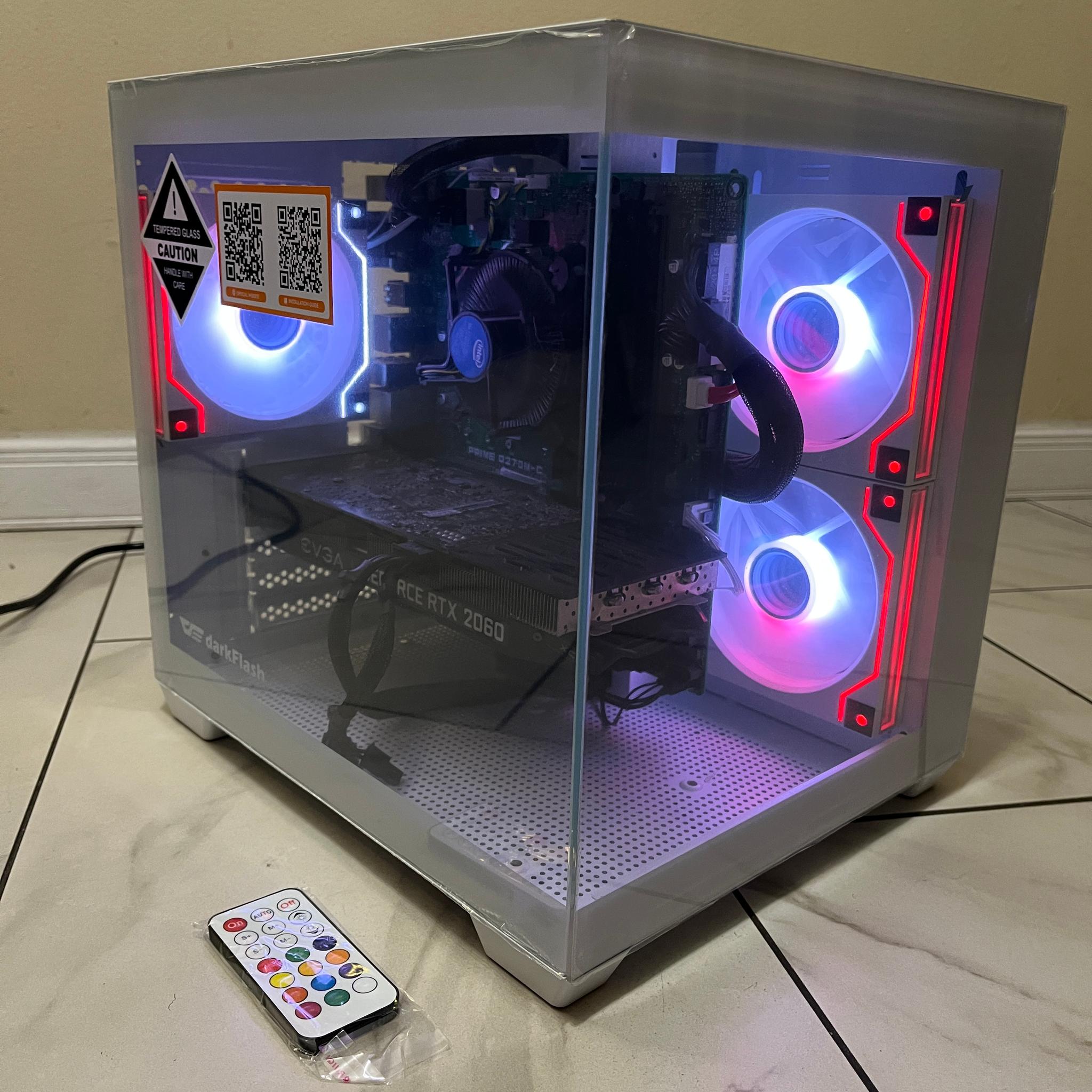 🟠🔥RTX 2060, Intel i5-7400, 16GB RAM,  500 GB SSD, High Performance RGB Gaming PC w/ Remote 🖥️