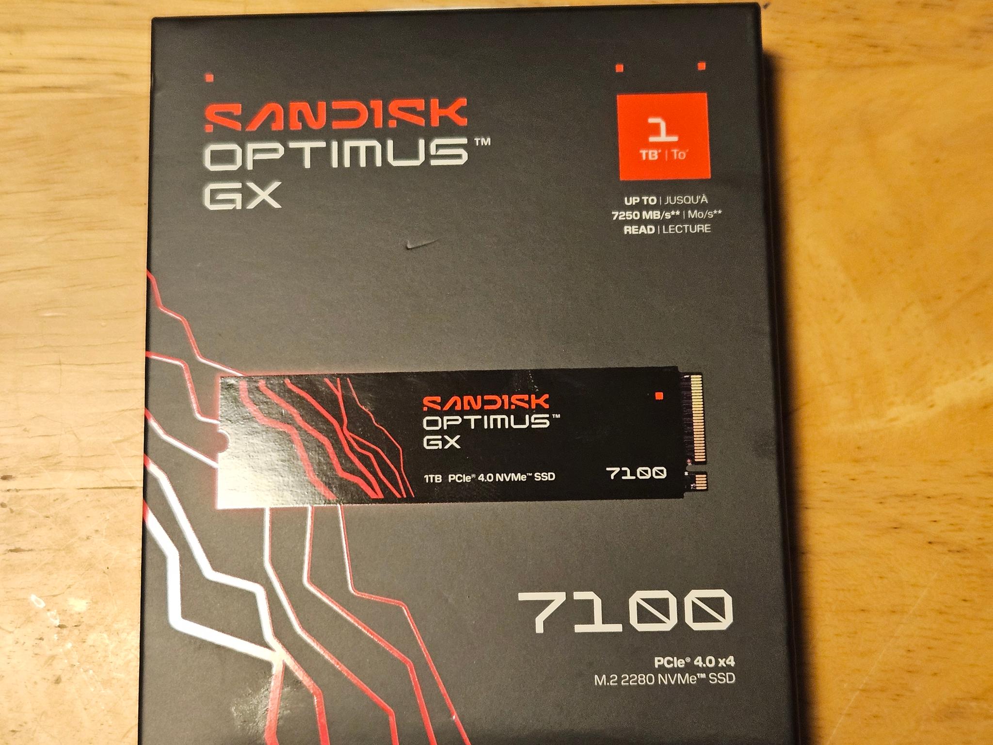 Sandisk Optimus GX 1TB NVME SSD