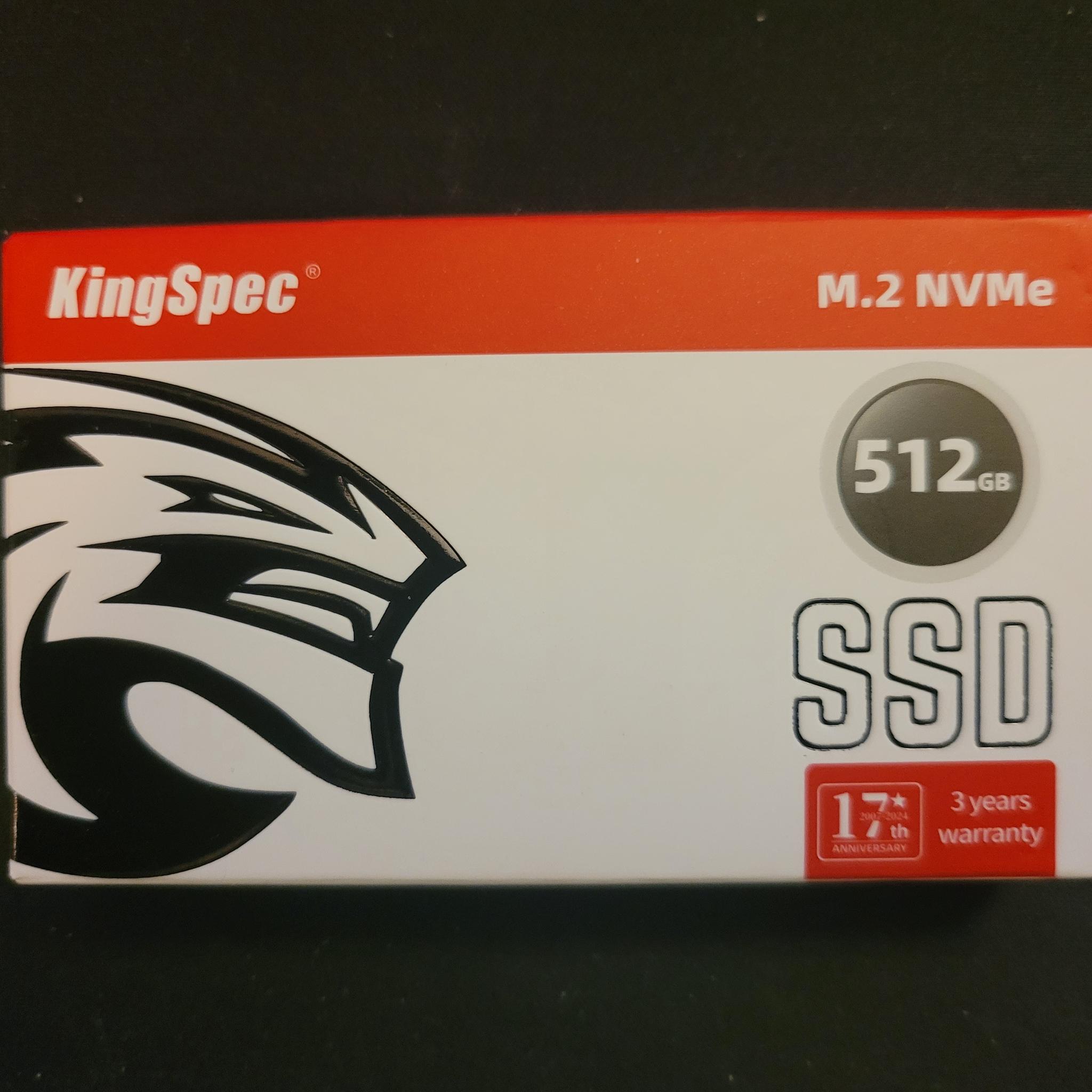 KingSpec M.2 NVMe 512GB SSD