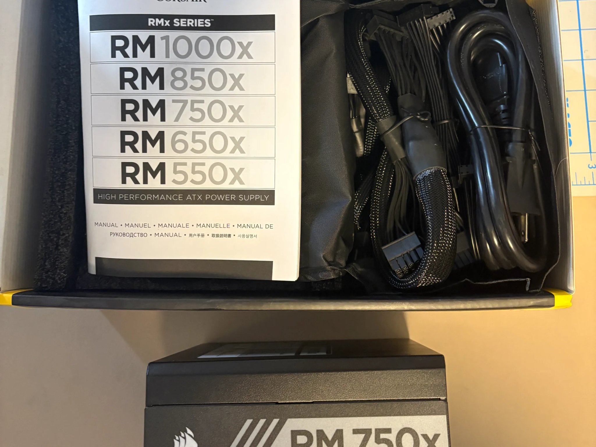 Corsair RM750x, 750 Watt, 80+ Gold Certified, Fully Modular Power Supply