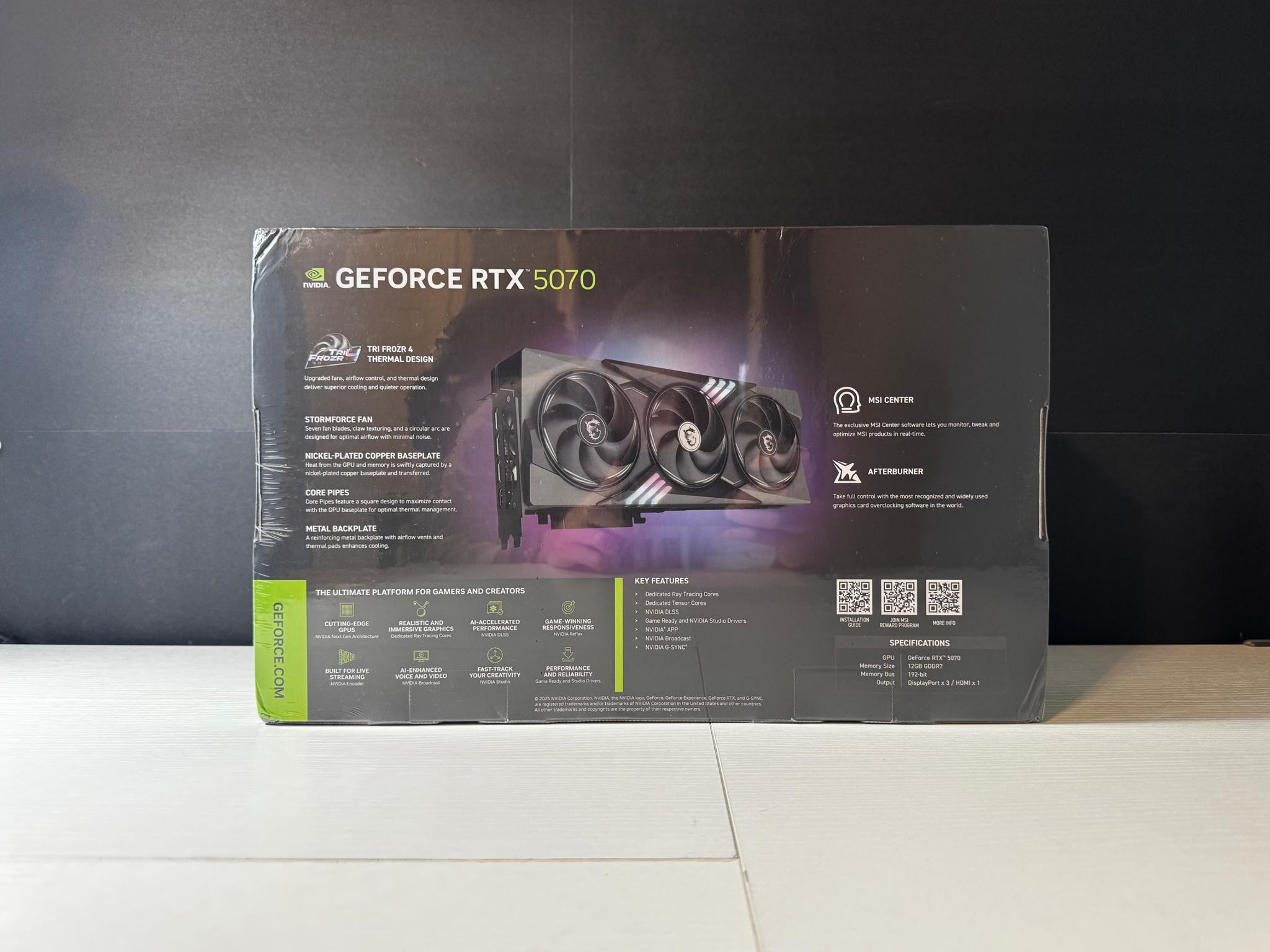 NEW GeForce RTX™ 5070 12G GAMING TRIO OC