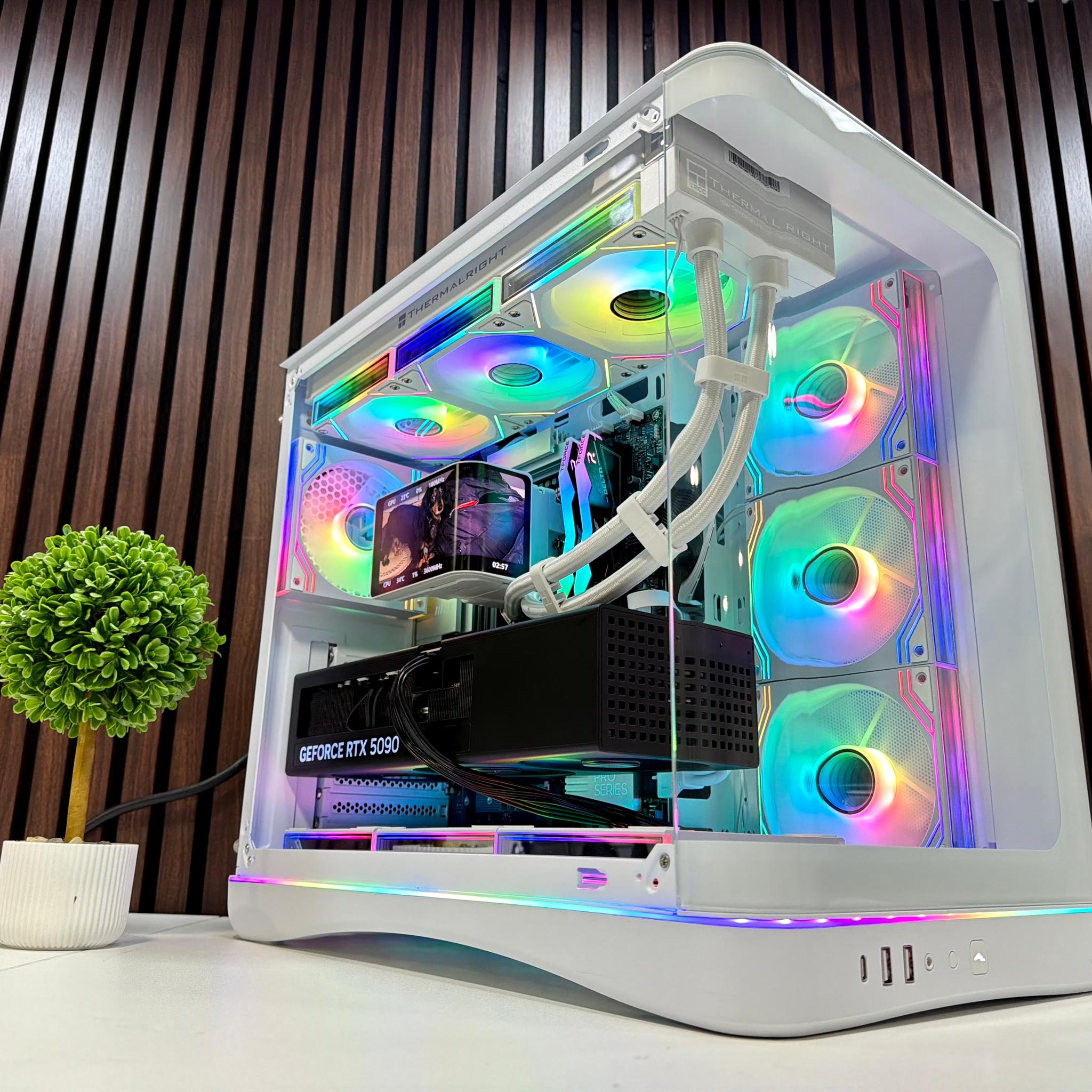 RTX 5090 | Ryzen 9950X3D | 64GB DDR5 | 2TB Gen 5 M.2 | 1200 Watt Tier A PSU | LCD AIO