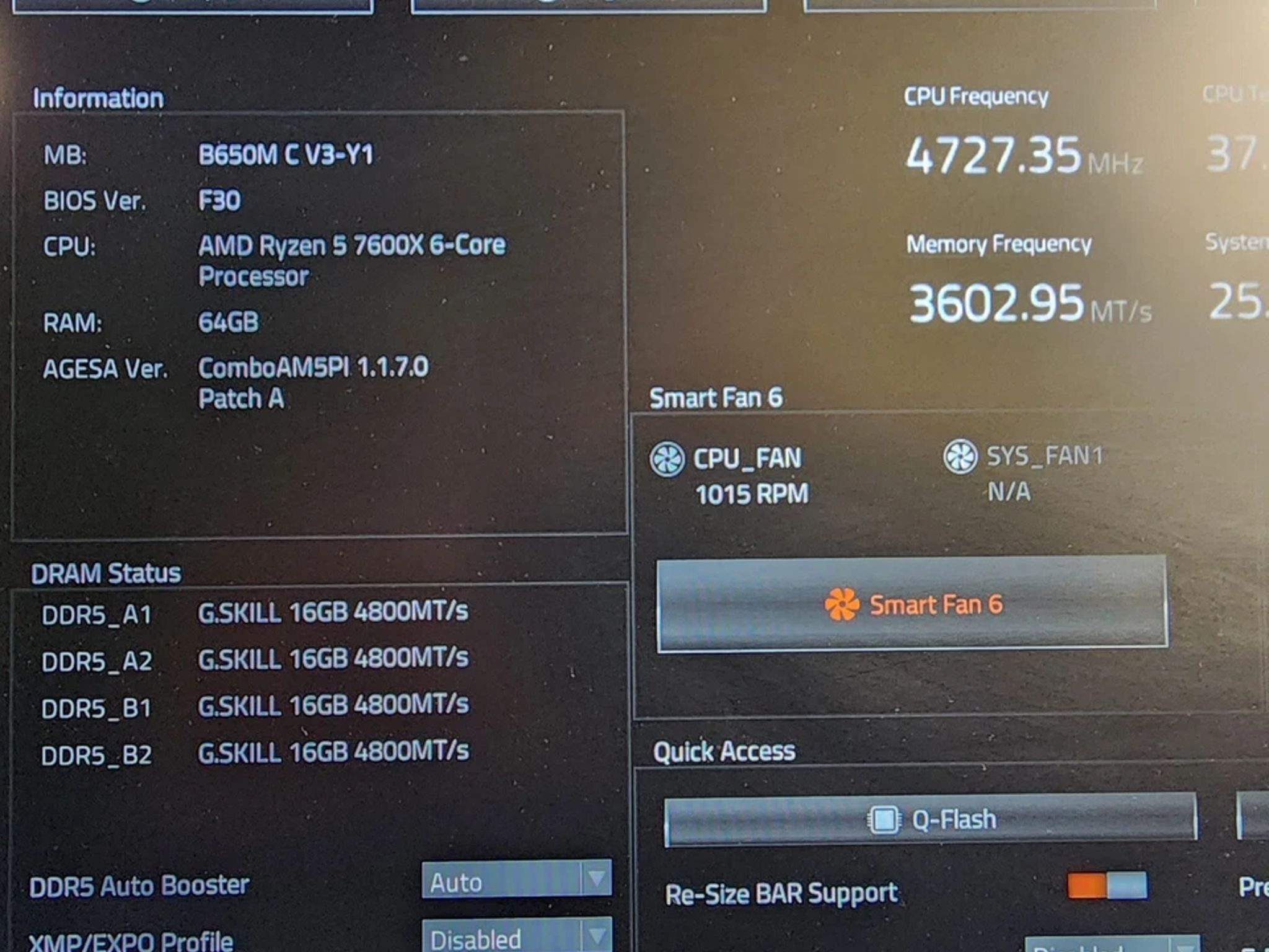 UPDATED BIOS GIGABYTE B650M C V3 WIFI AM5 DDR5 MATX MOTHERBOARD