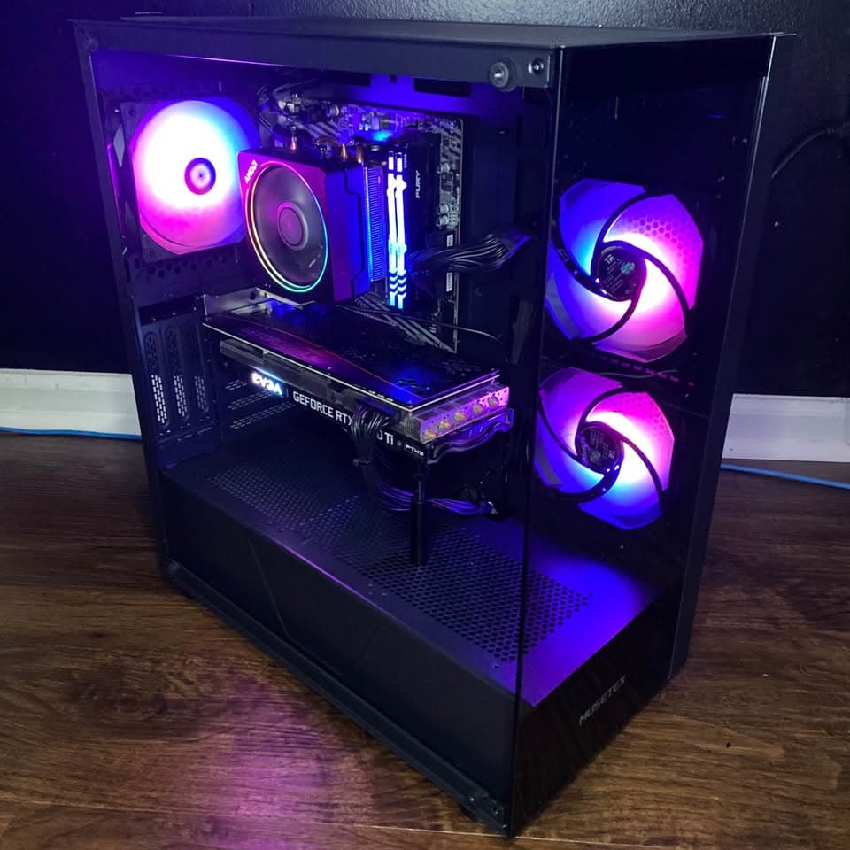 Black Gaming PC (RTX 3060 TI 8GB + AMD Ryzen 5 3600 + 16GB DDR4 + HDD + SSD)
