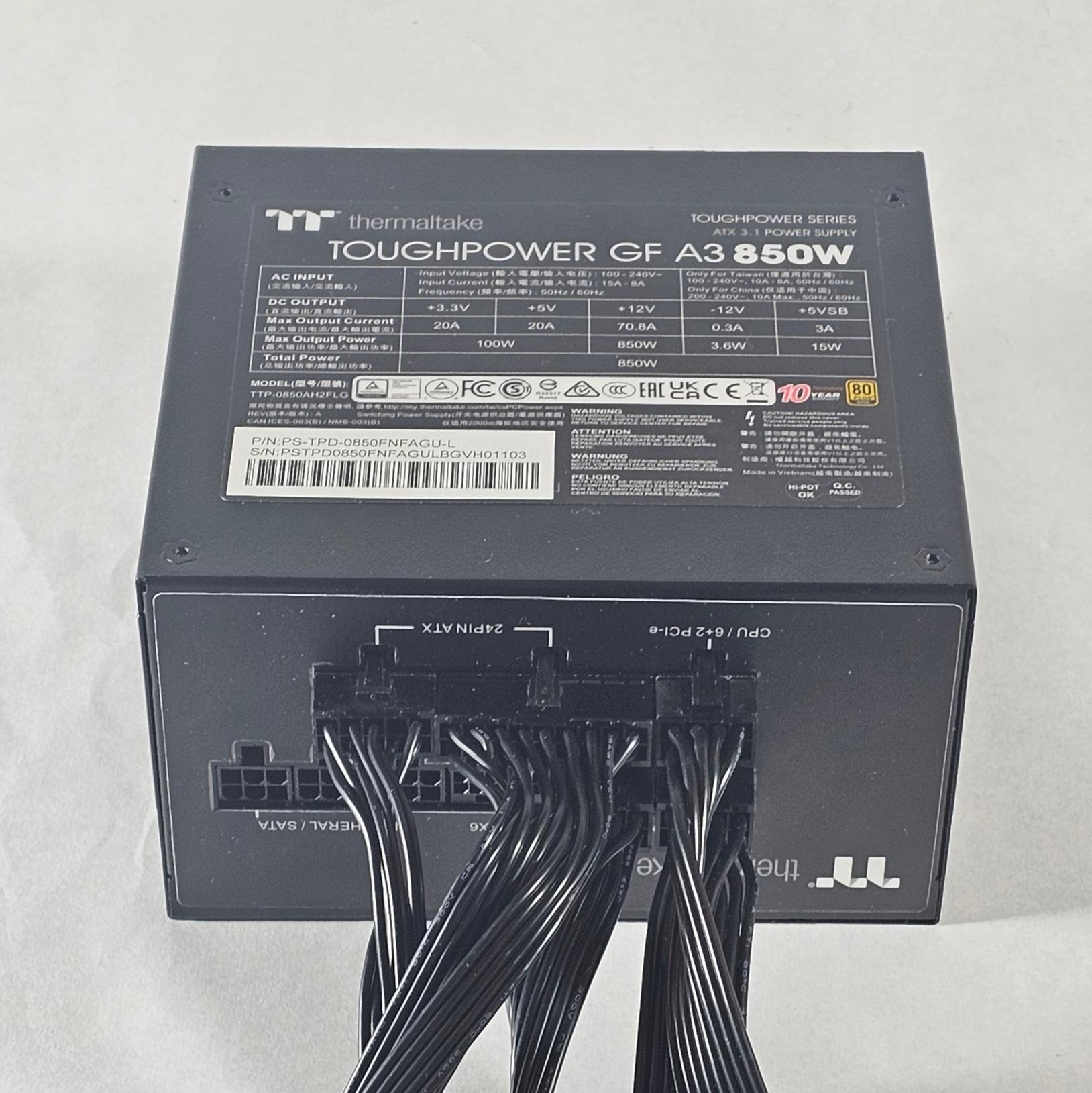 850 Watt PSU Thermaltake Toughpower GF A3 Power Supply
