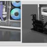 Vertical PCIe Mount for PC Case - Acrylic Support Bracket with PCIe Riser Slot for PCIe 1X 4X GPU