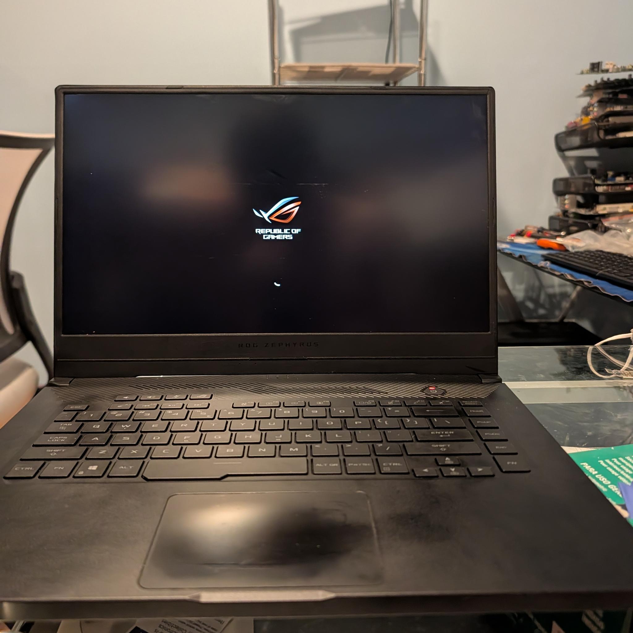 ASUS ROG GAMING LAPTOP WITH RAM CHARGER MOUSE  AND NEW PARTS
