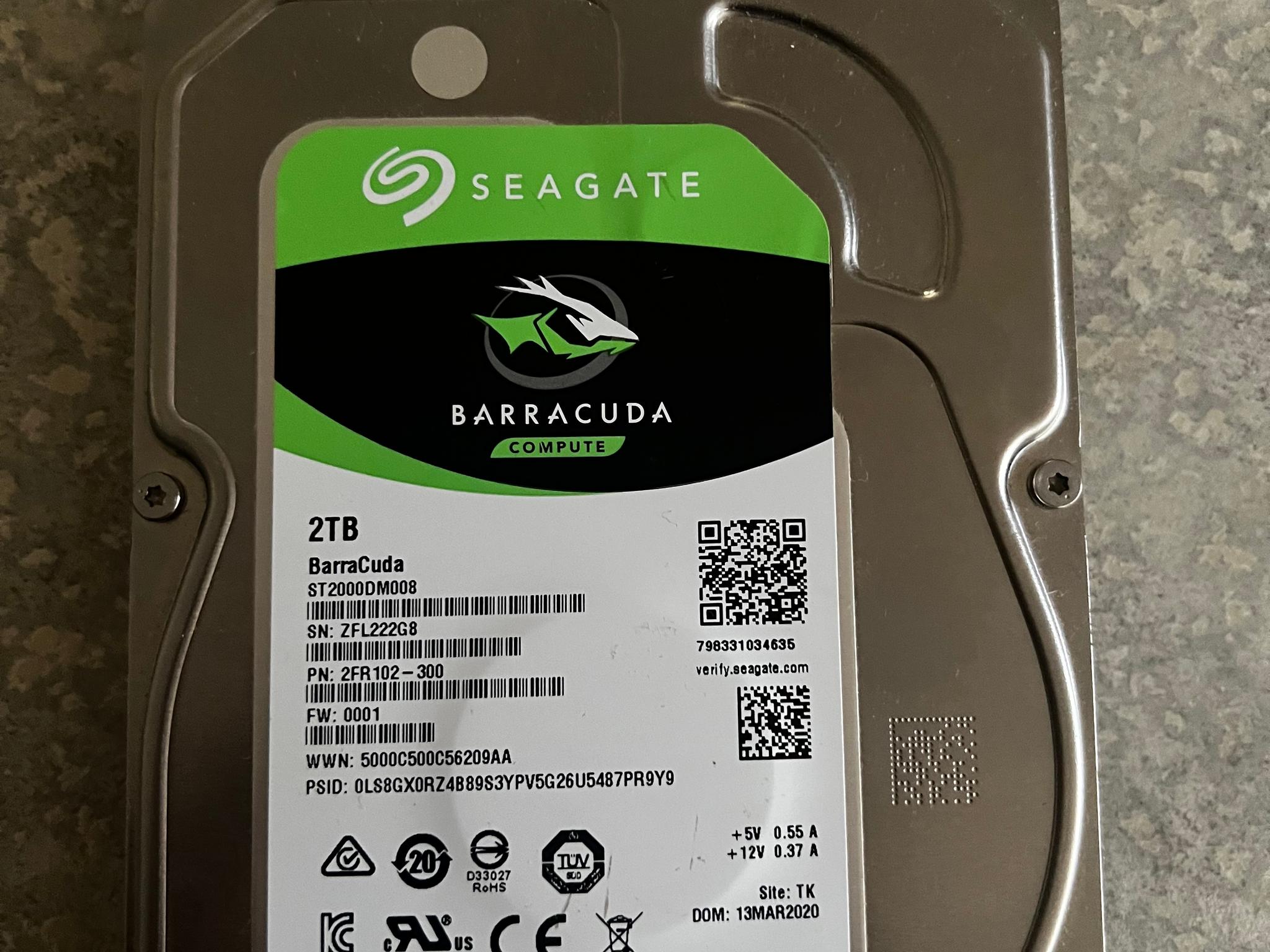 Seagate BarraCuda 2TB HDD