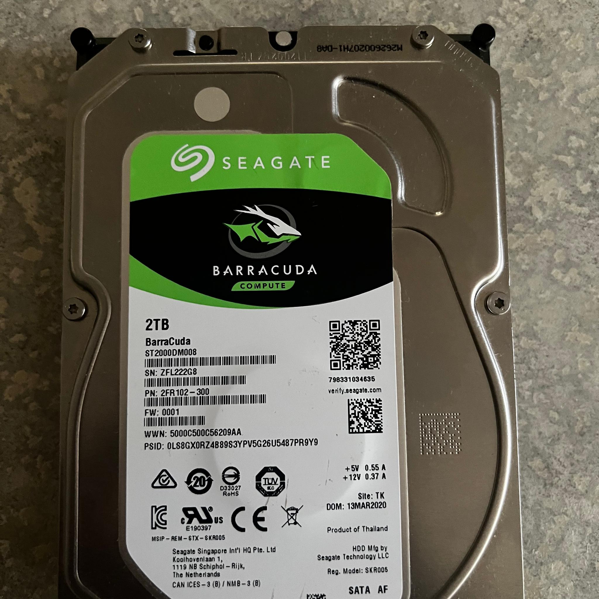 Seagate BarraCuda 2TB HDD