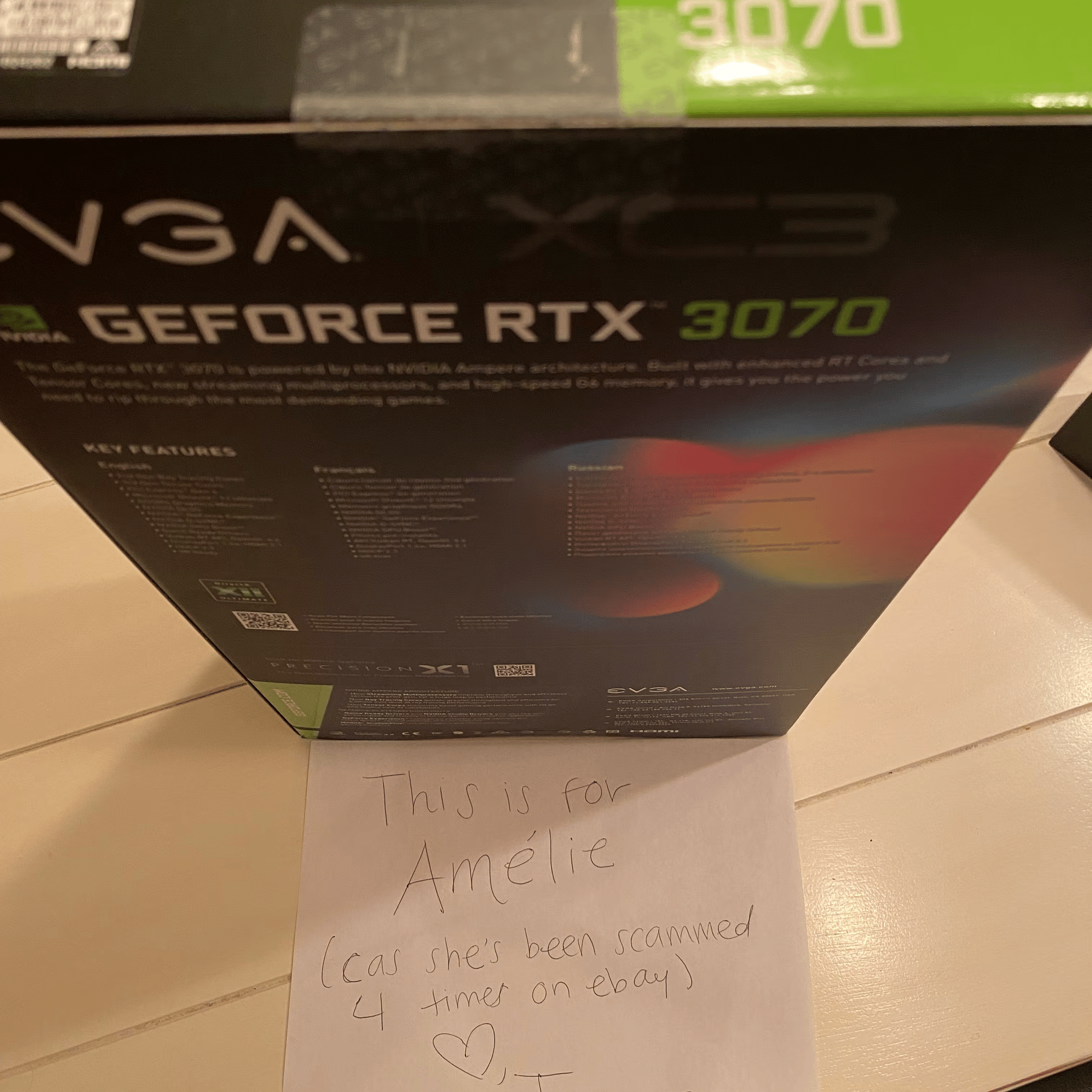 For Amelie: eVGA XC3 3070