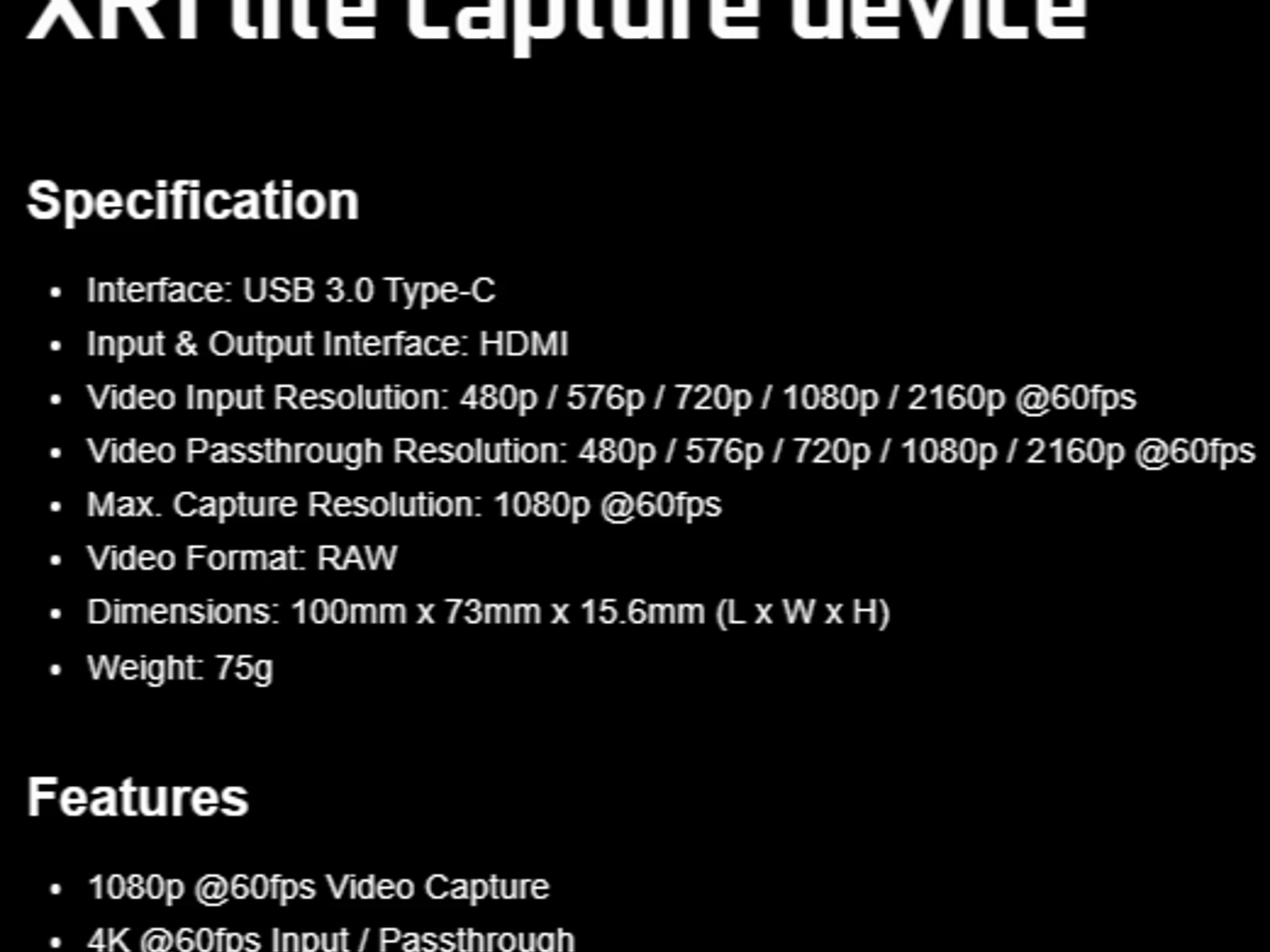 EVGA XR1 Lite 1080p60 Capture Card