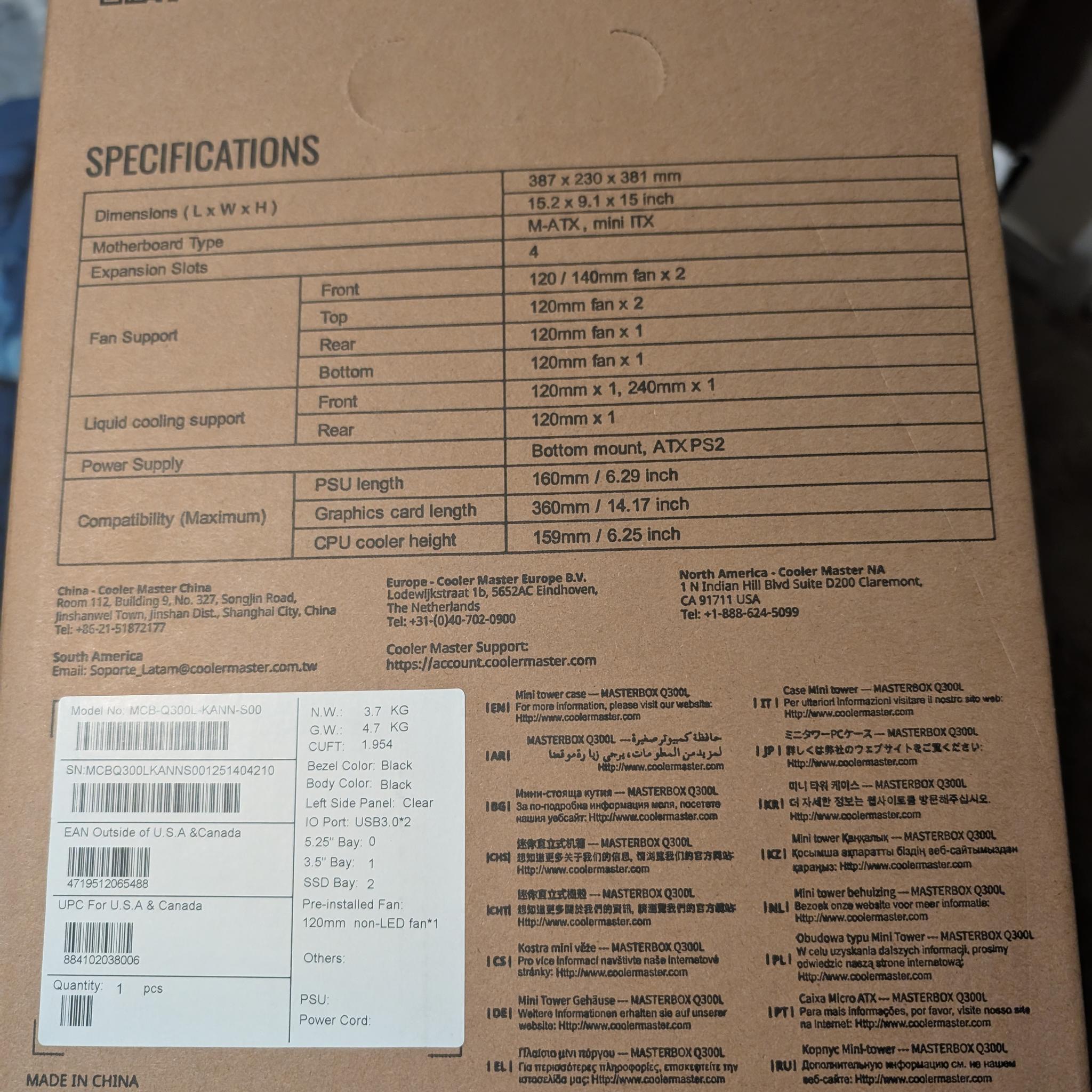 Cooler Master Masterbox q300l for sale!