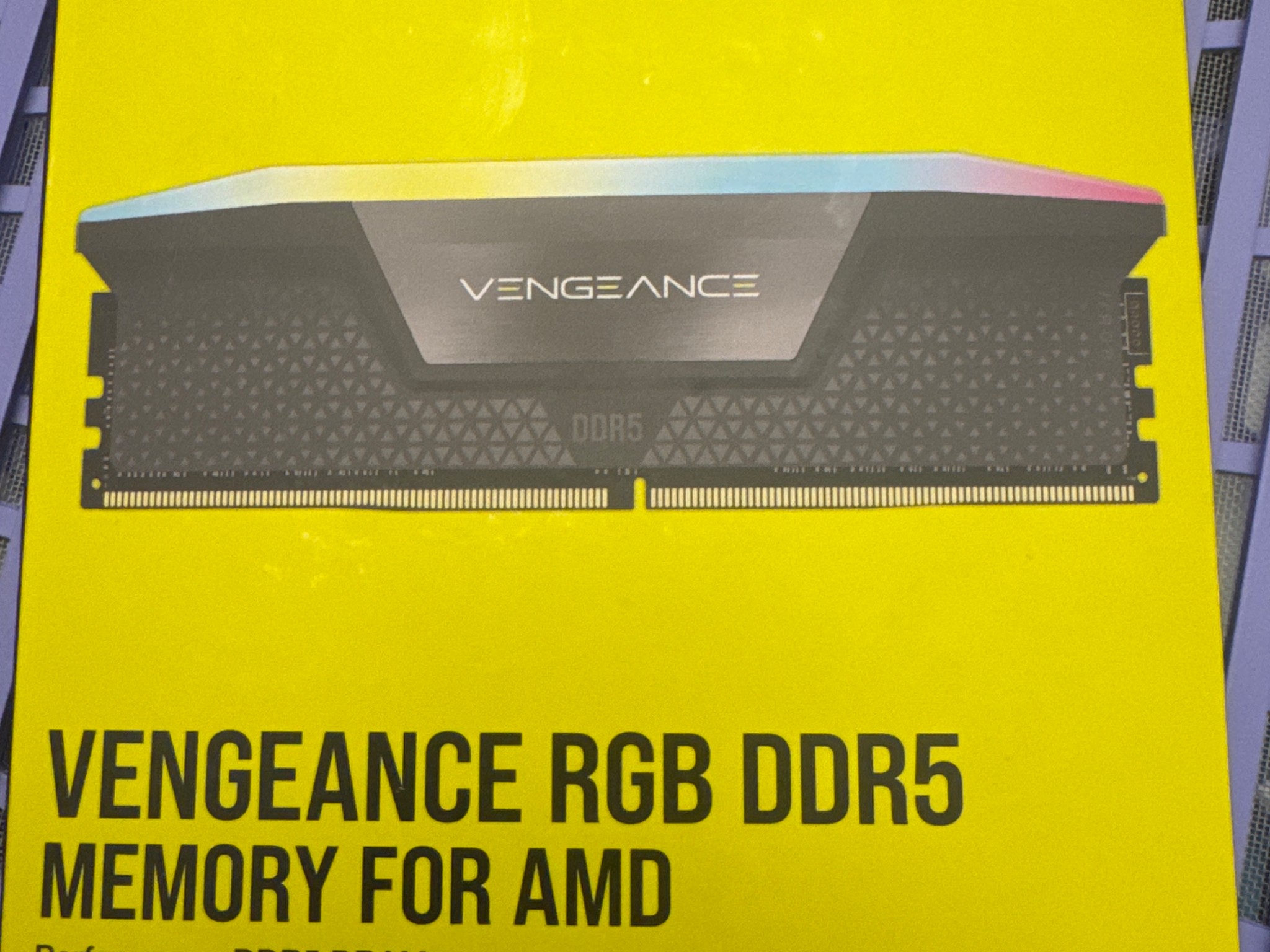 Corsair Vengeance DDR5 64GB 2x32gb kit RGB 6000mhz CL30 Cool Grey, Open Box-New AMD Expo