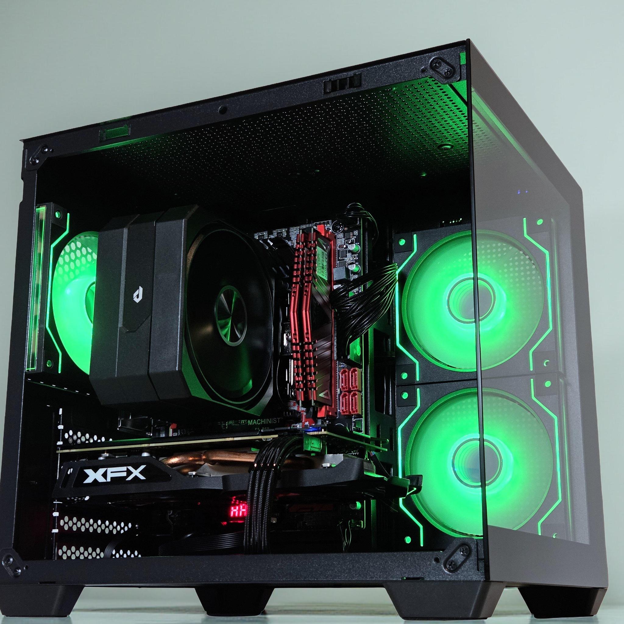 🎮🕹️👾🖥️Starter Gaming PC🕹️AMD RX 570 4GB🕹️Intel Xeon 2670 V3 12cores🕹️16GB DDR4 RAM🕹️500GB SSD