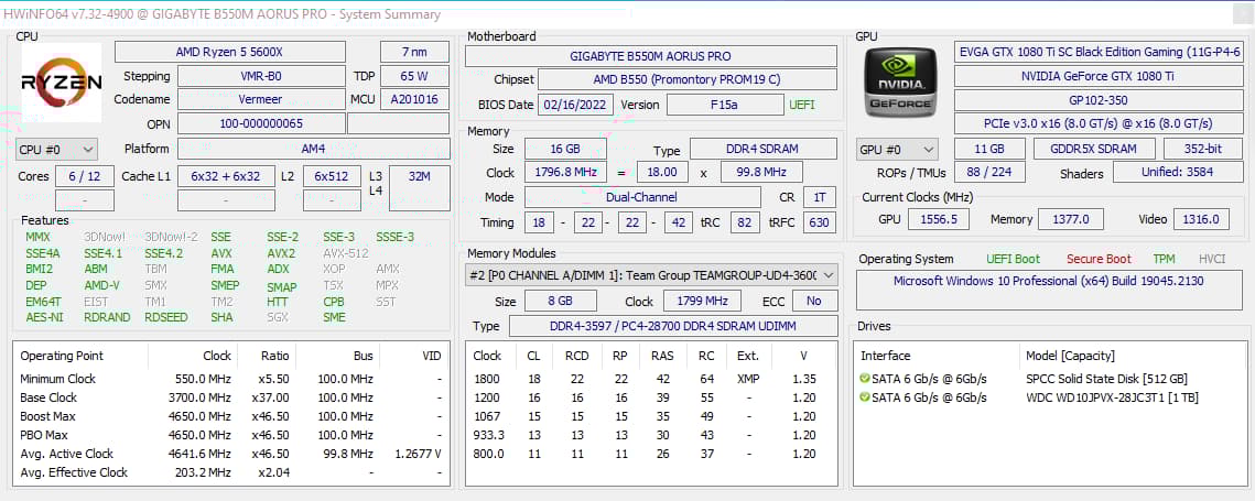 Custom EKWB Water Cooled PC - Ryzen 5 5600X & 1080 Ti