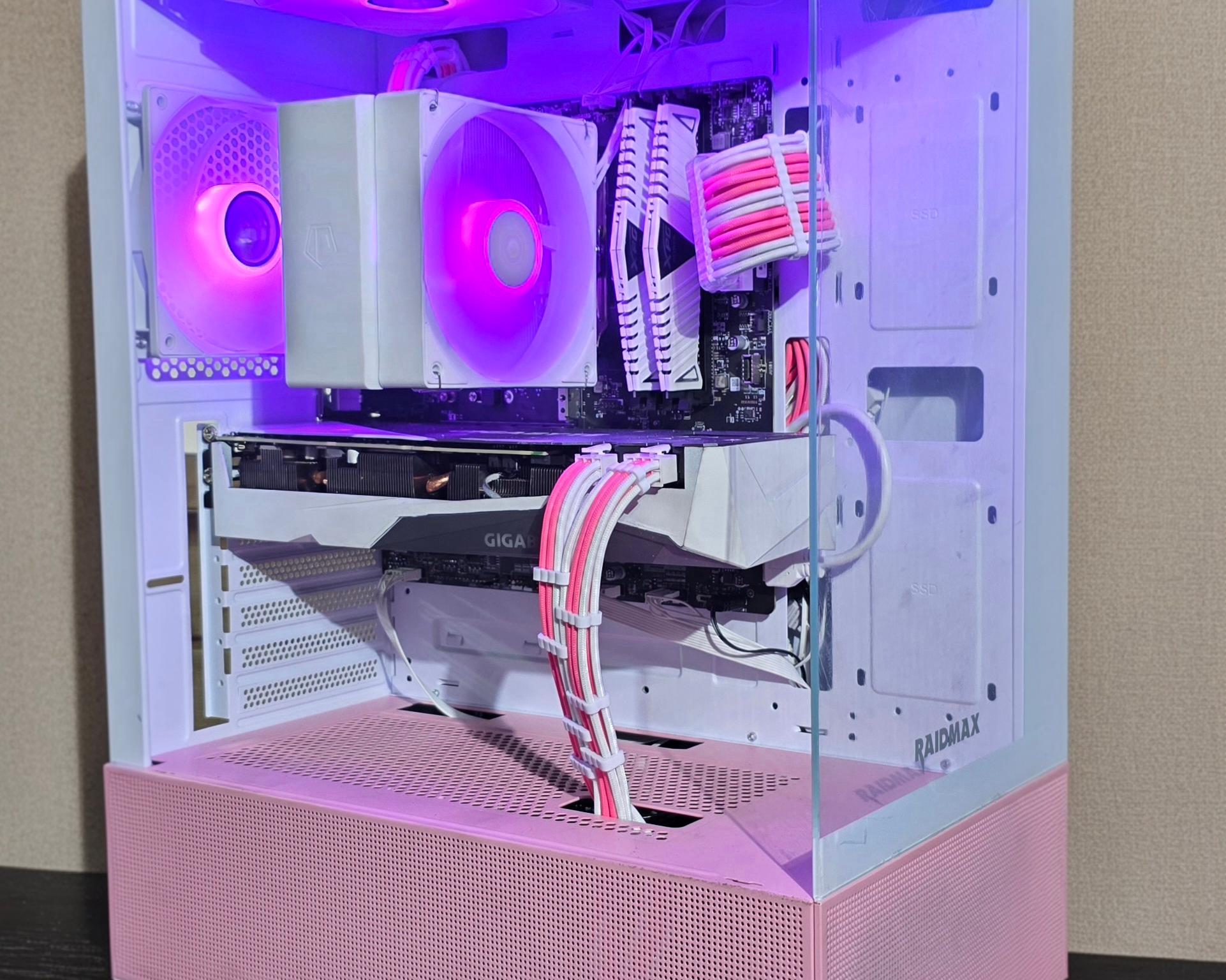 🌸🔥 **Pink/White Gaming PC – RTX 3070 | Ryzen 5 5500 | ARGB Build** 🔥🌸