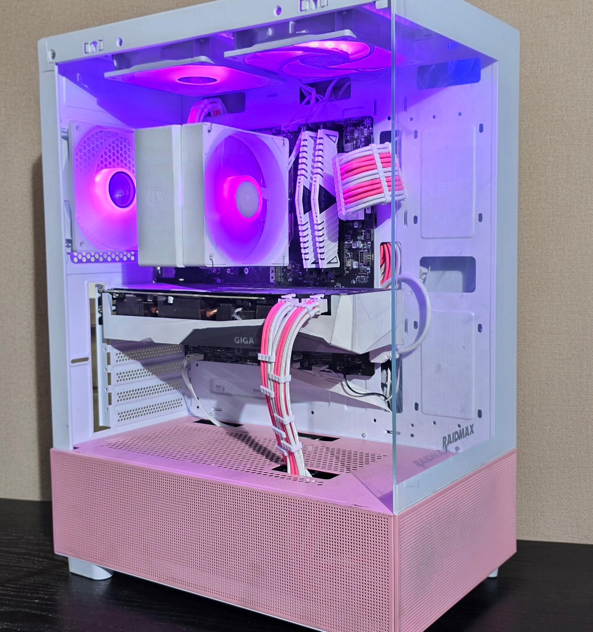 🌸🔥 **Pink/White Gaming PC – RTX 3070 | Ryzen 5 5500 | ARGB Build** 🔥🌸