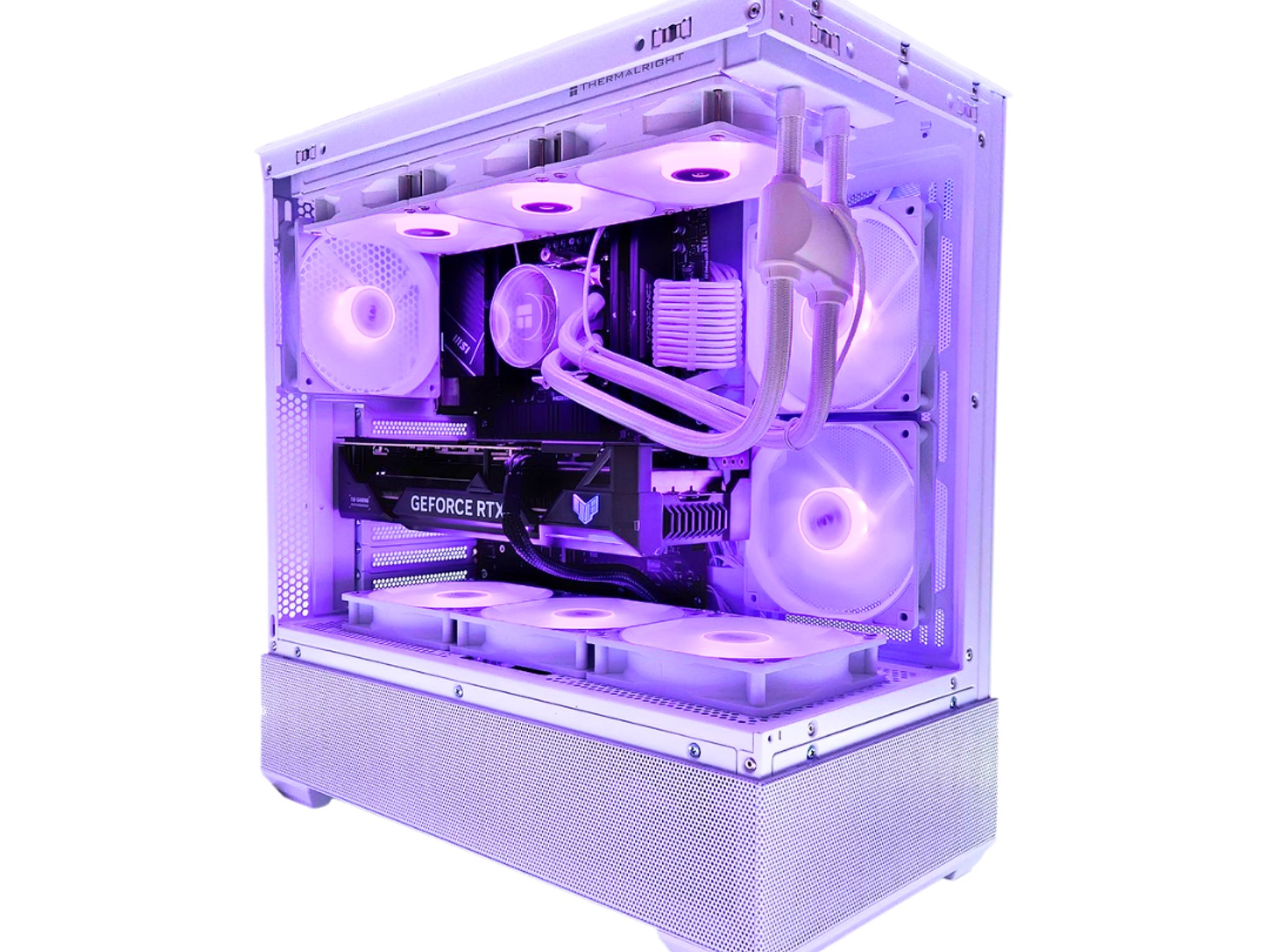 🏞Horizon🌄: RTX 4070 TI | Ryzen 7600X | 32GB DDR5 RAM | 1TB SSD | 9 RGB Fans | White RGB Gaming PC