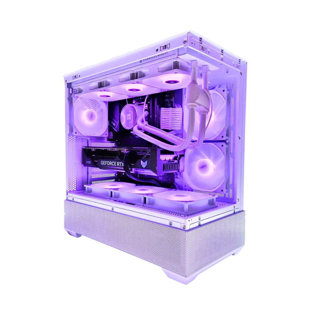 🏞Horizon🌄: RTX 4070 TI | Ryzen 7600X | 32GB DDR5 RAM | 1TB SSD | 9 RGB Fans | White RGB Gaming PC