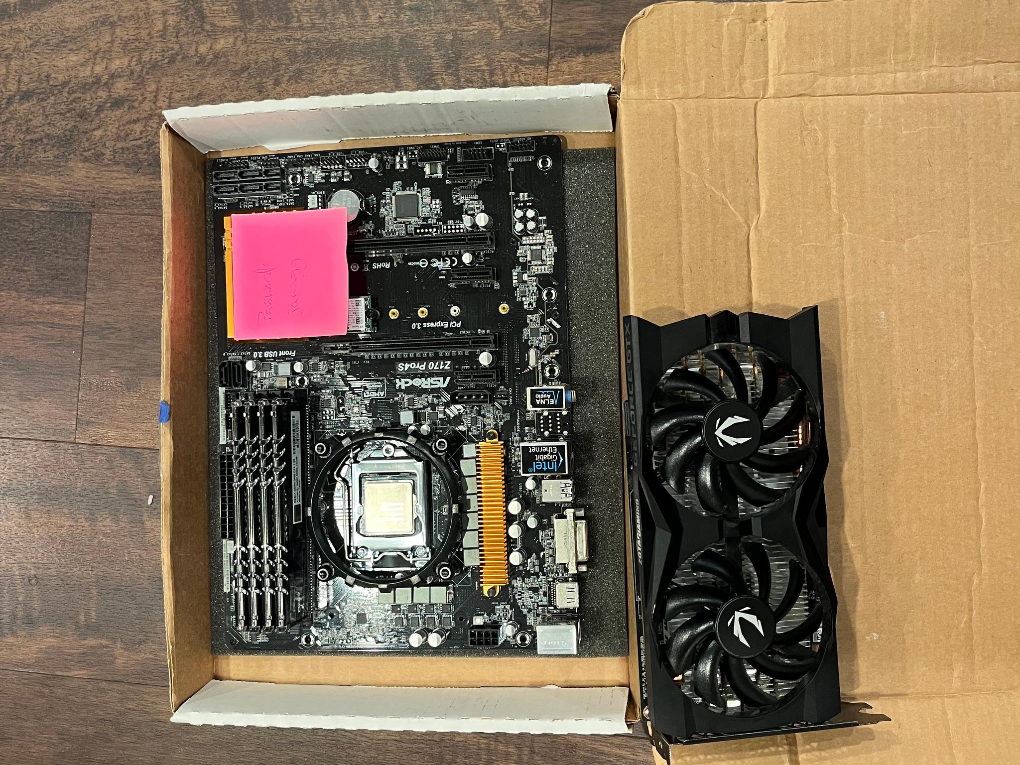 Bundle - Nvidia GTX 1660 GPU Graphics card - Intel 6700k - 32GB RAM/PSU/SSD - BYO case bundle