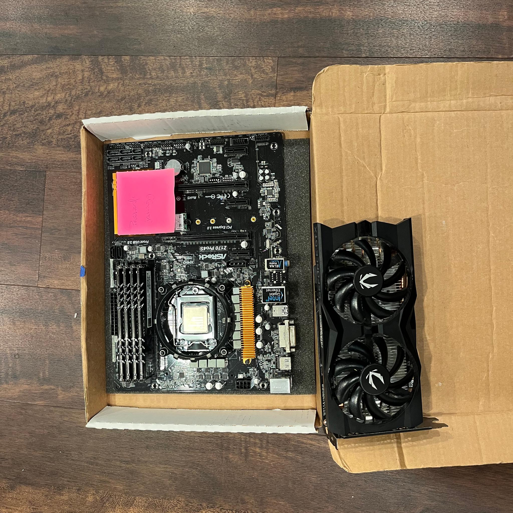 Bundle - Nvidia GTX 1660 GPU Graphics card - Intel 6700k - 32GB RAM/PSU/SSD - BYO case bundle