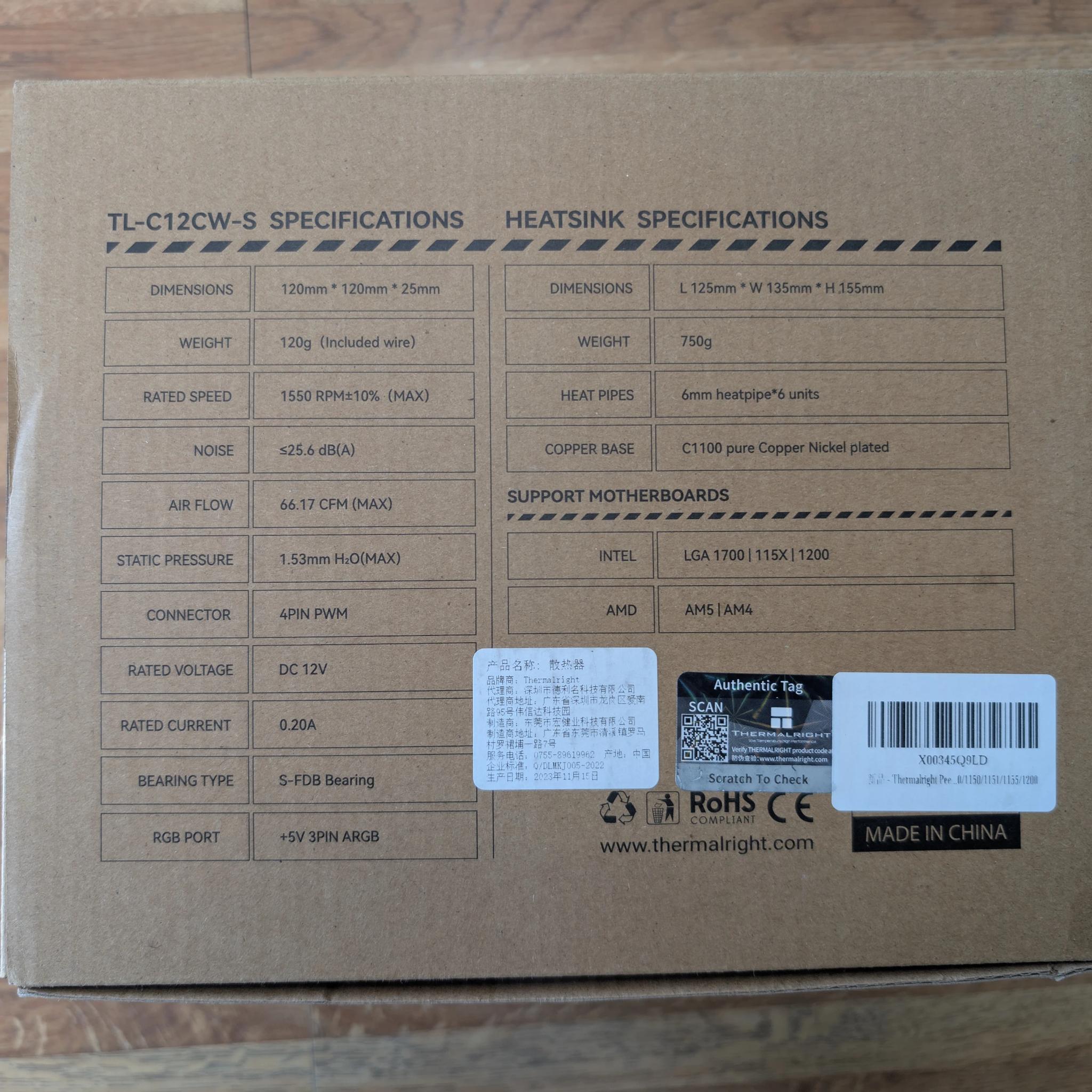 Thermalright Peerless Assassin 120 SE ARGB White CPU Air Cooler