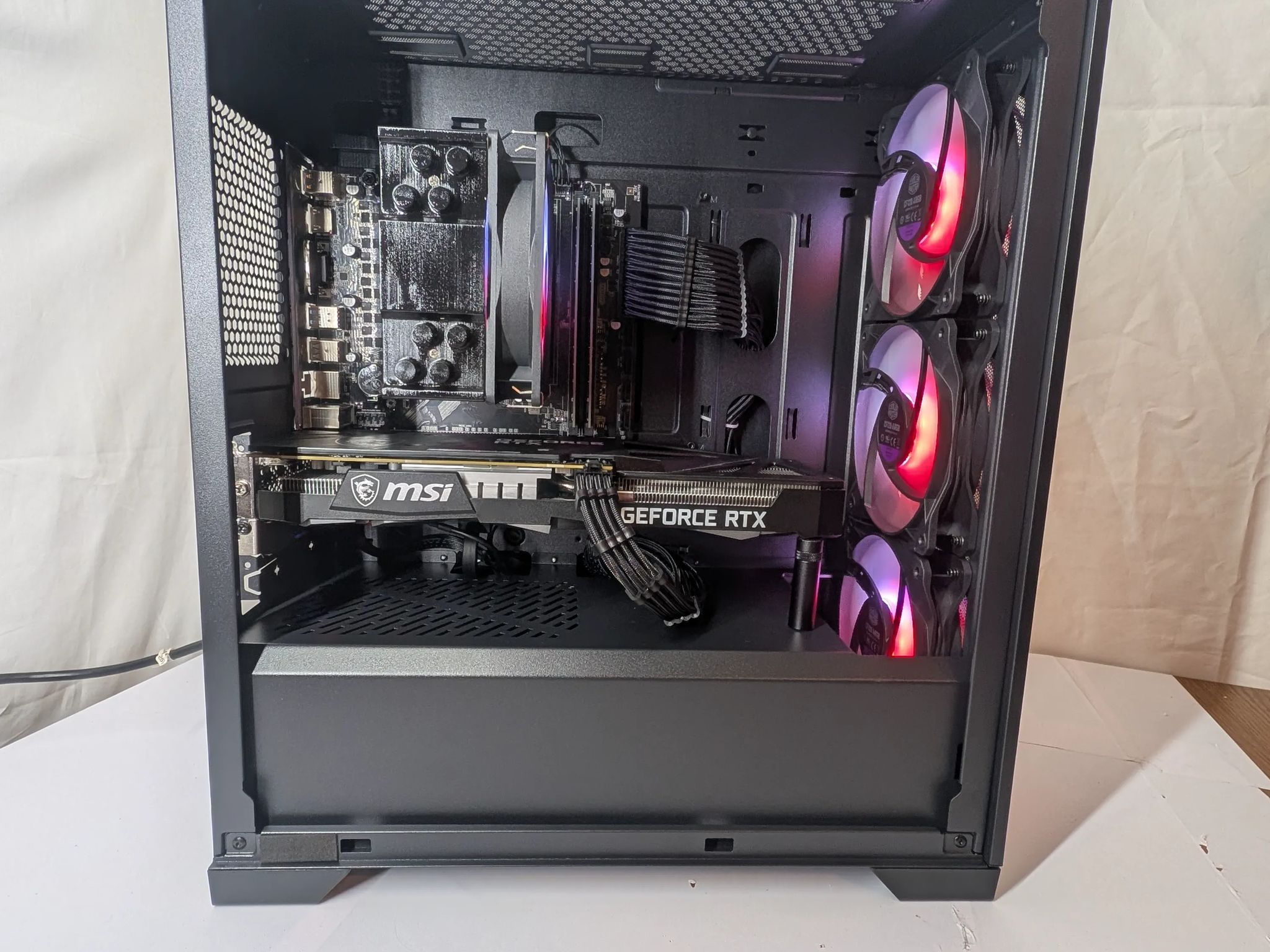 🖤 All-Black Gaming Beast – Ryzen 5 3600 + RTX 3060Ti | Wi-Fi & Bluetooth Ready 🖤