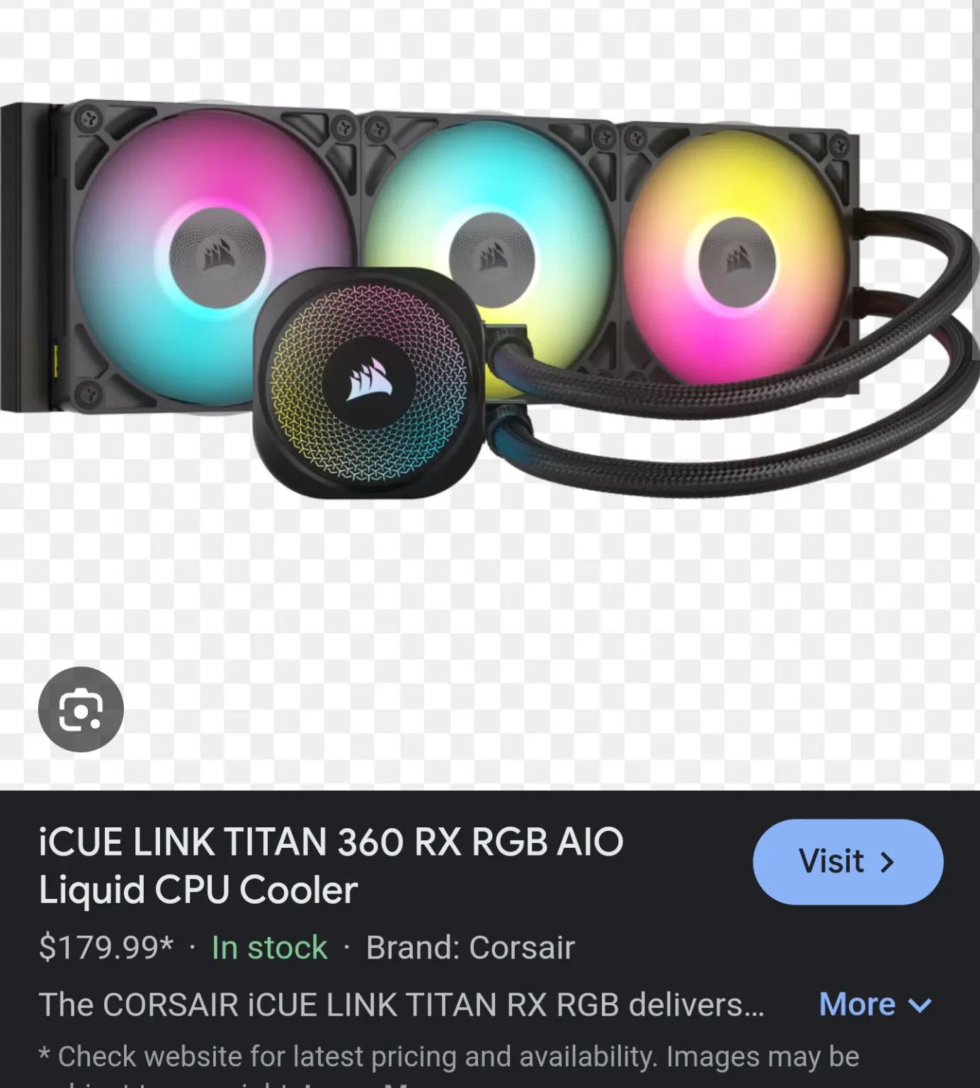 CORSAIR IQUE LINK TITAIN 360 RX RGB AIO LIQUID COOLER
