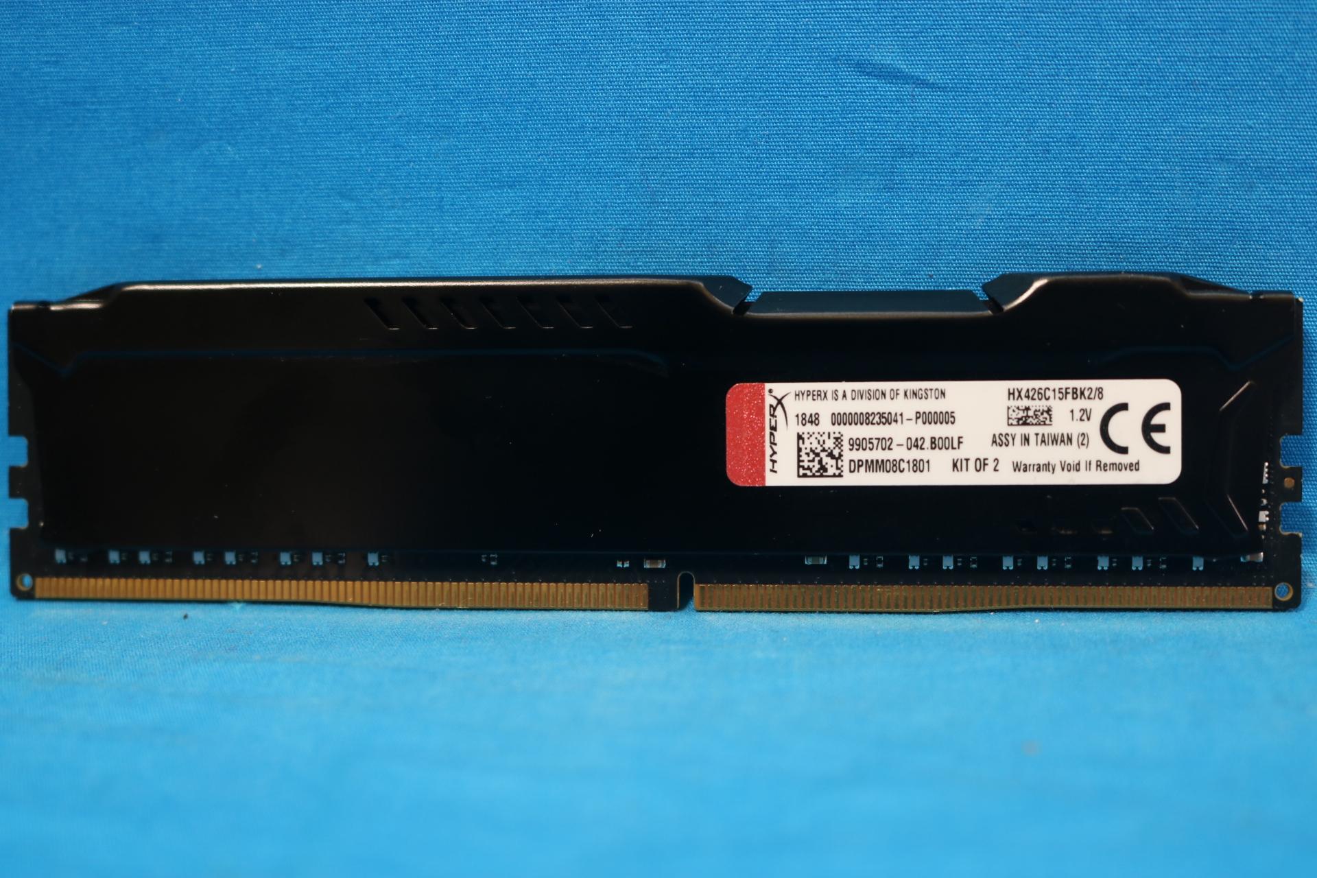 Kingston HyperX Fury 8GB (2x4GB) DDR4 2666MHz CL15 1.2V Desktop RAM HX426C15FBK2/8