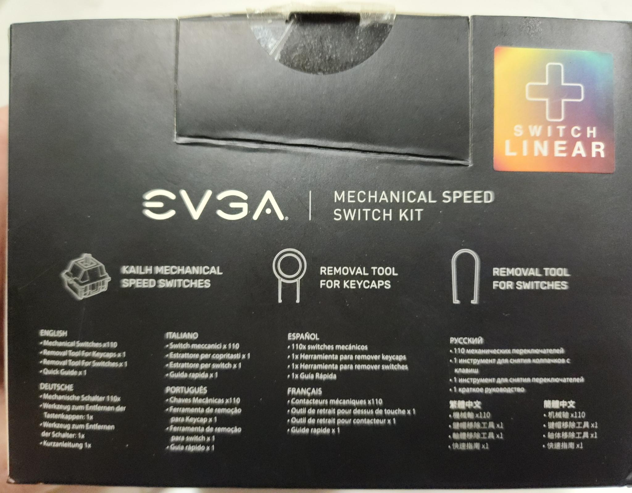 NIB EVGA Kailh Speed Silver LINEAR switches 110 total