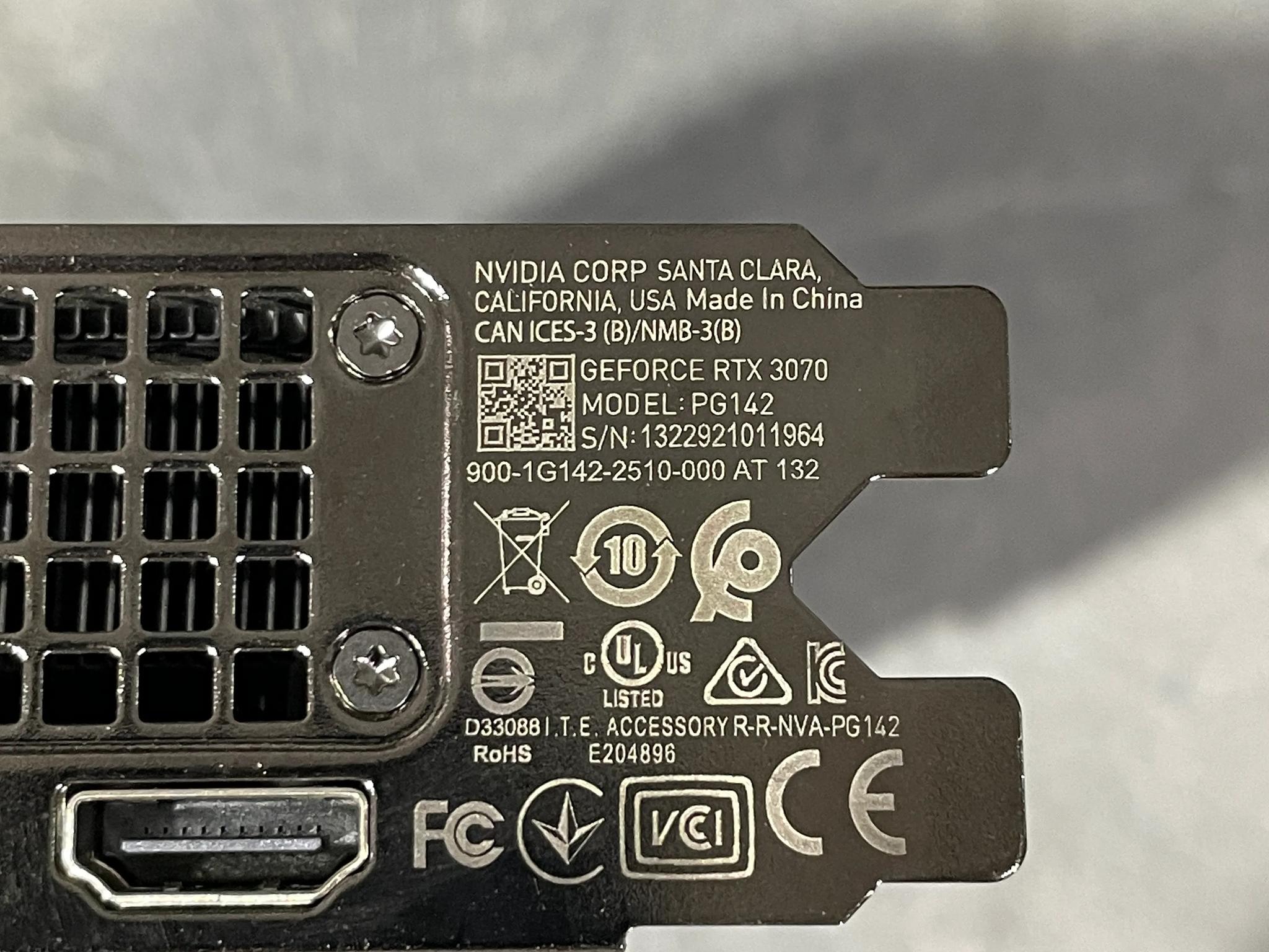 Nvidia RTX 3070 FE