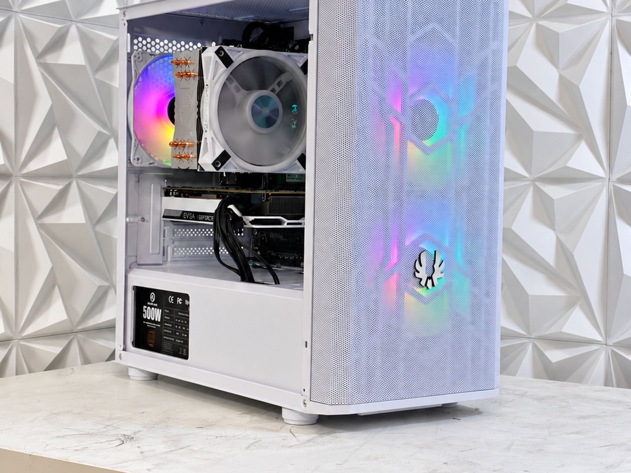 Custom White Gaming PC Build 1060