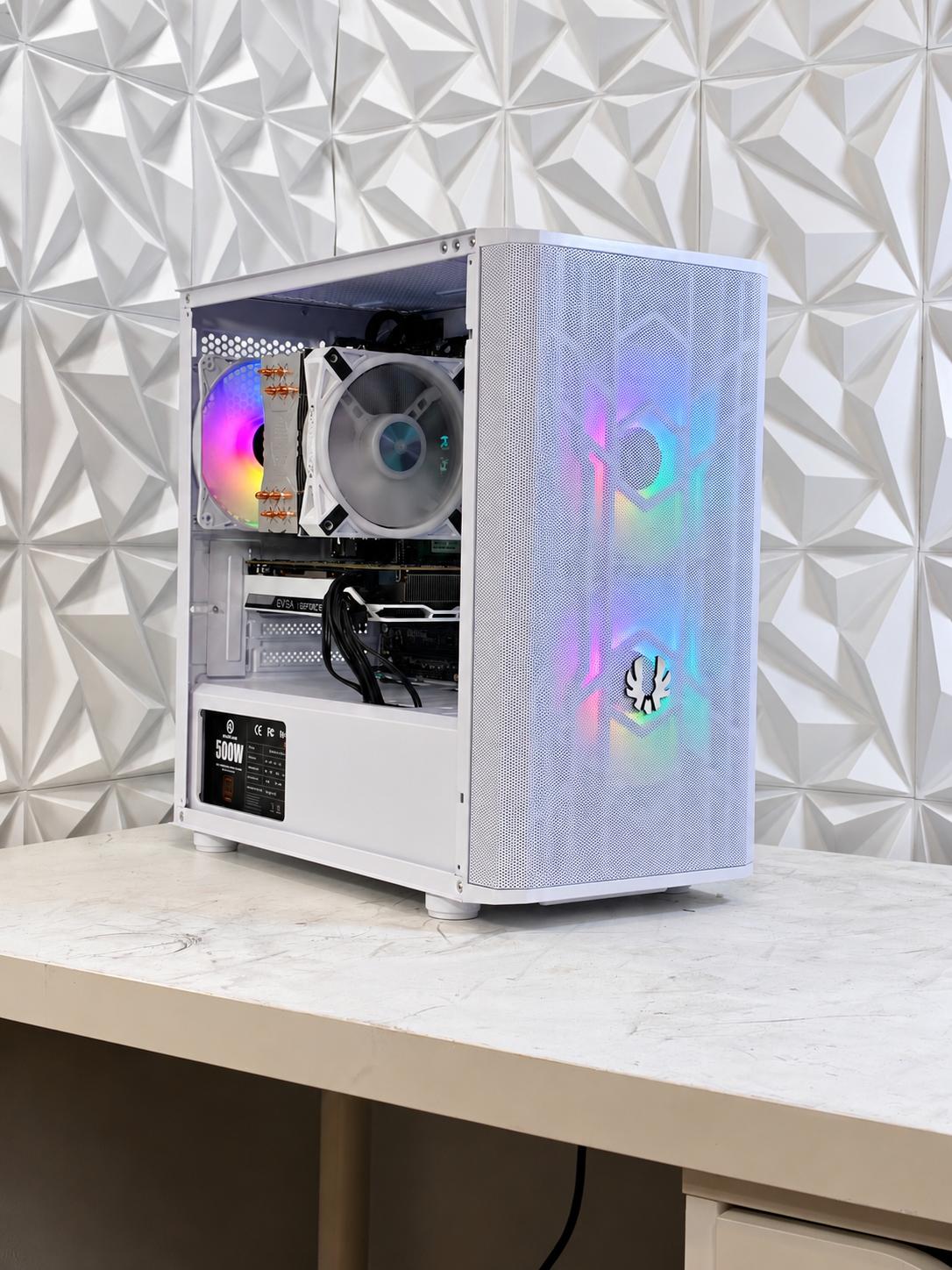 Custom White Gaming PC Build 1060