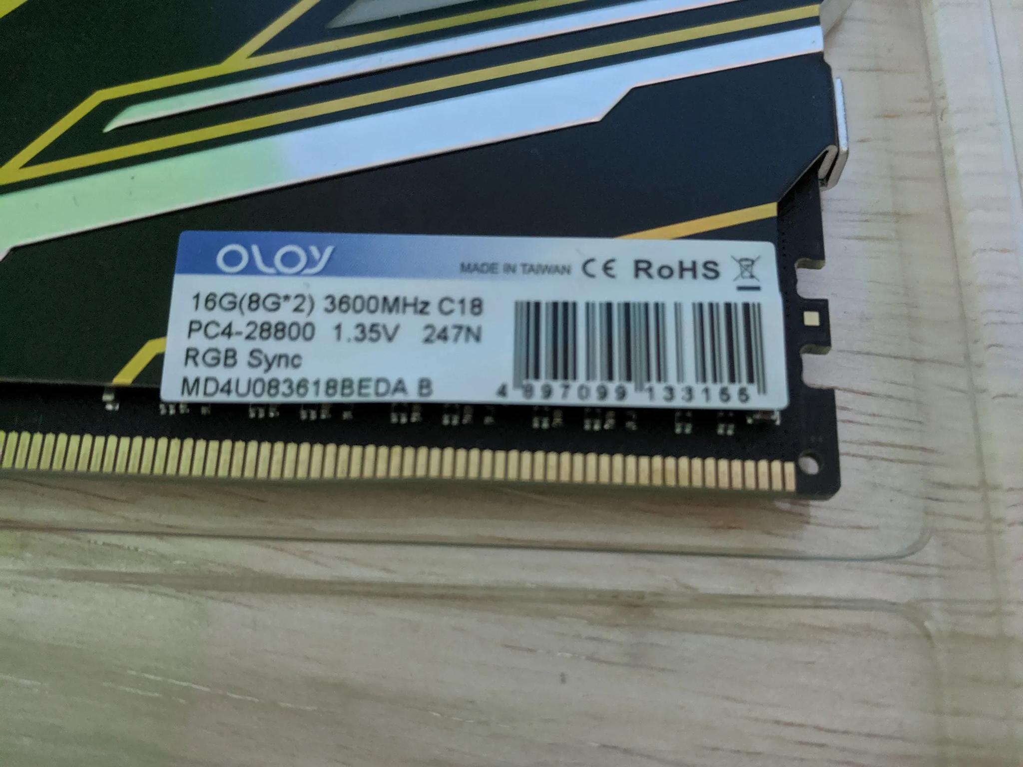 OLOy Warhawk 16GB DDR4-3600 CL18 Ram Kit