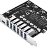 PCIE USB 3.2 Card 8 Ports PCIe to USB C Expansion Superspeed 6 USB and 2 Type C PCI-e USB 3.0