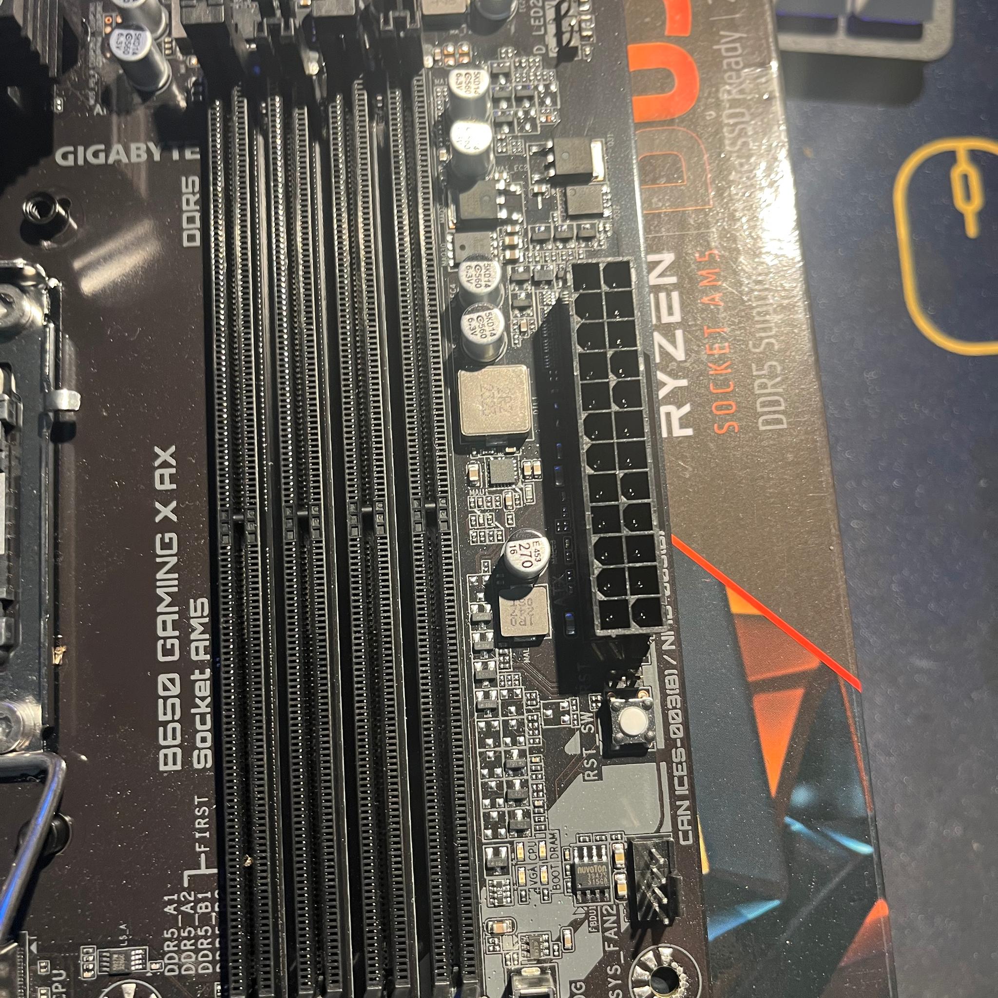 B650 gigabyte gaming x ax motherboard