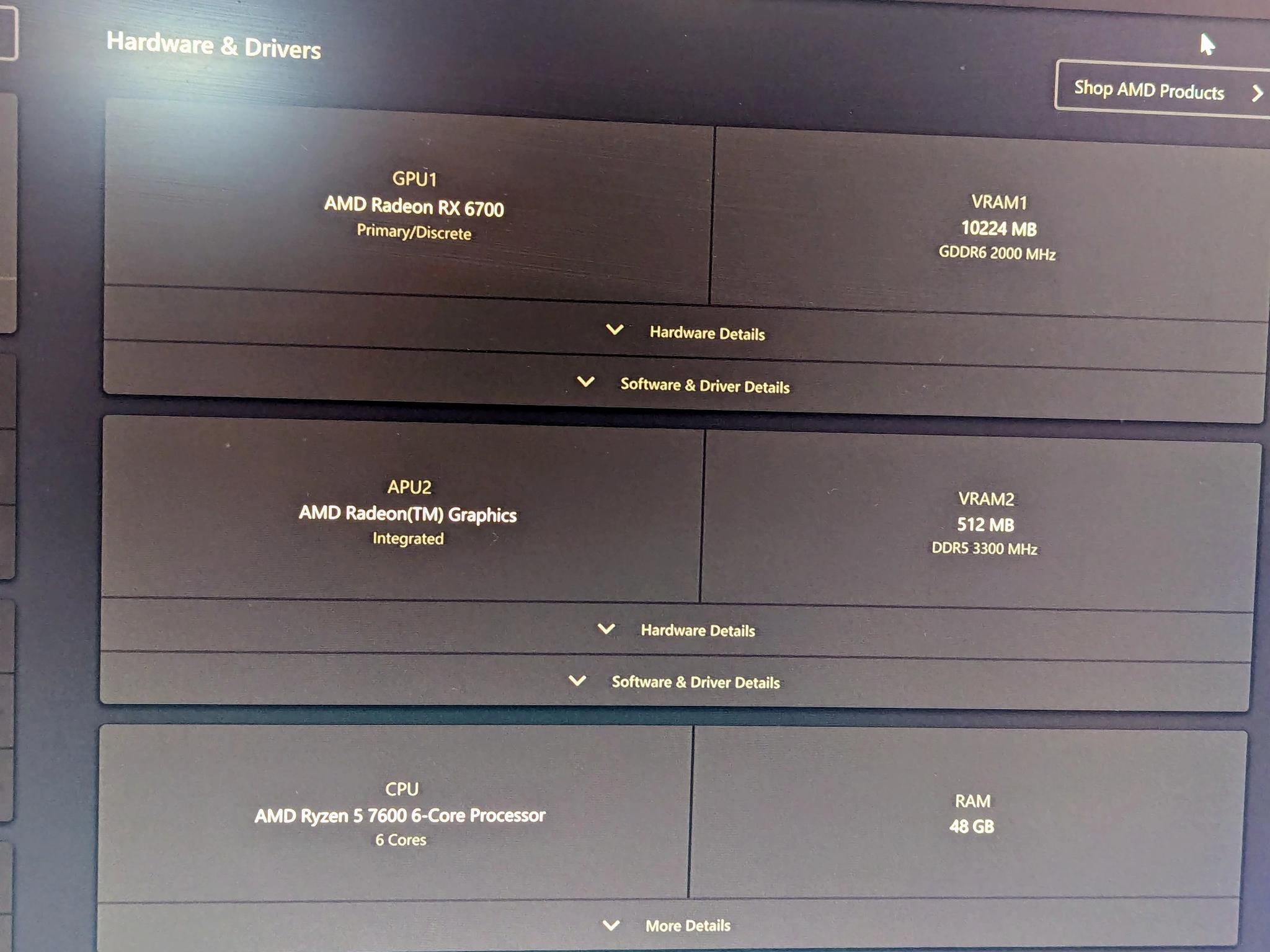 xfx swift 309 rx 6700(non xt) 10GB
