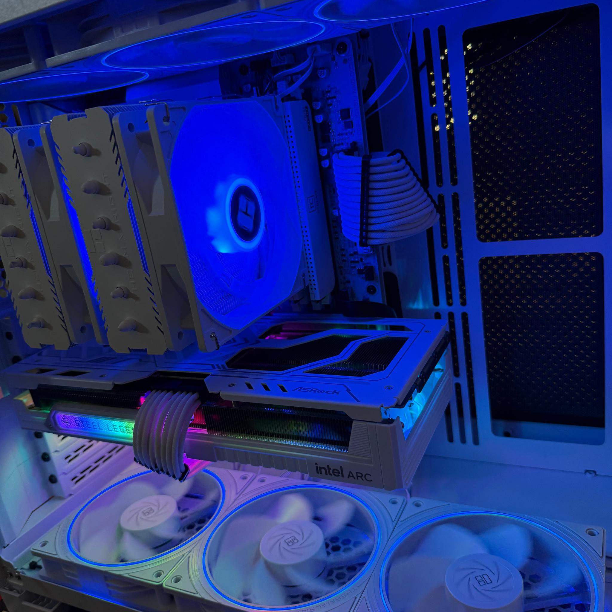 Custom White Intel Arc B580 with AMD 9600X