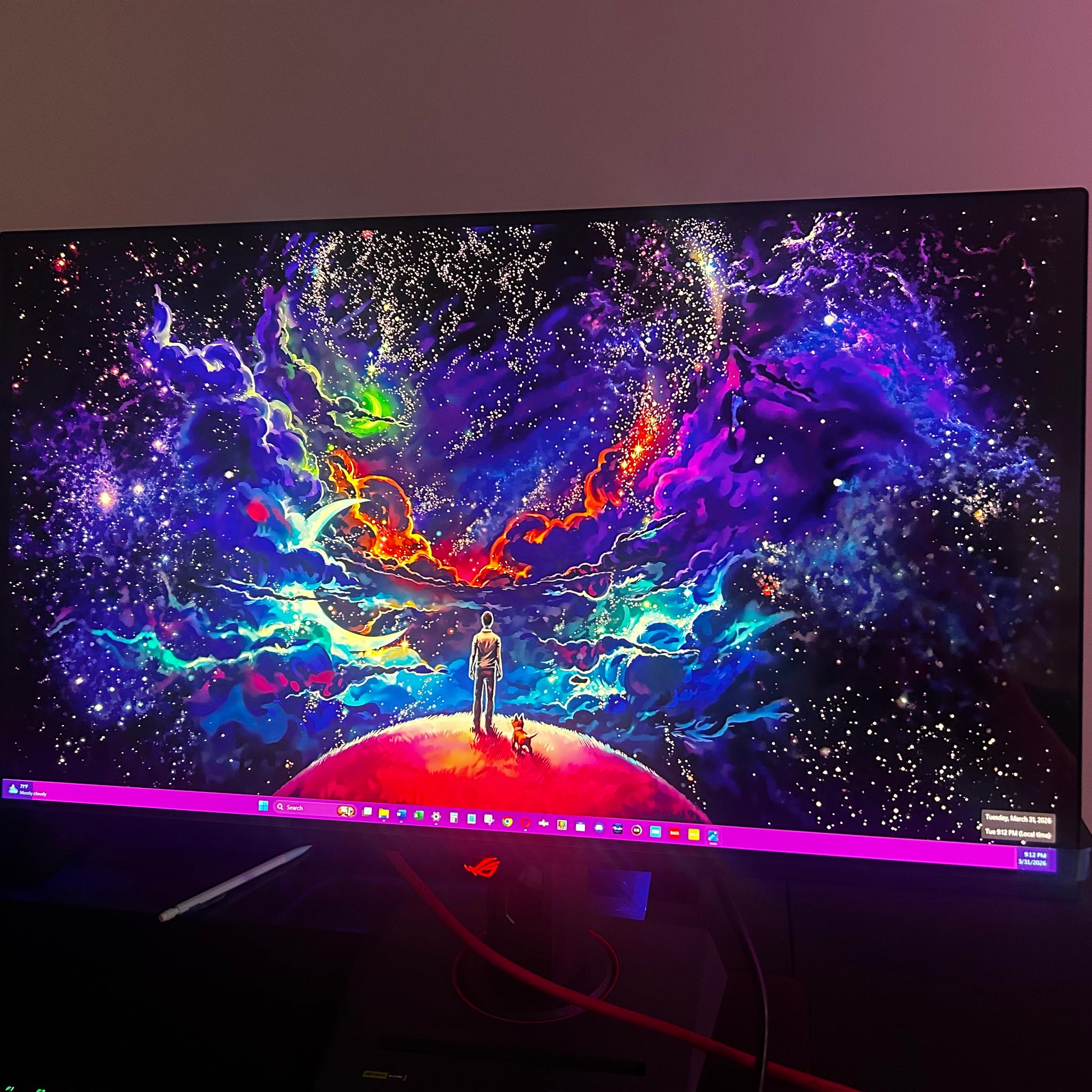ASUS 4K QD-OLED 27" (240hz Refresh Rate)(3840x2160) Gaming Monitor (PG27UCDM) (Less Than 3days Used)