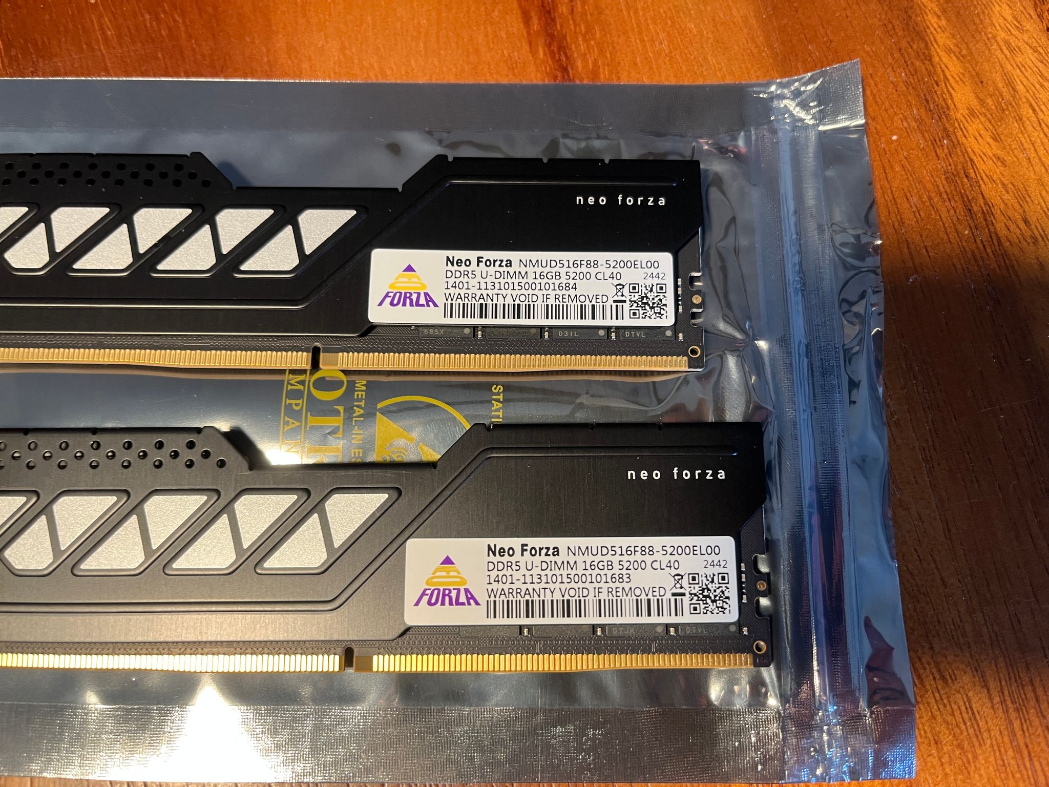 Neo Forza 32GB DDR5 5200 U-DIMM CL40 RAM NMUD516F88-5200EL00  (2x16GB)