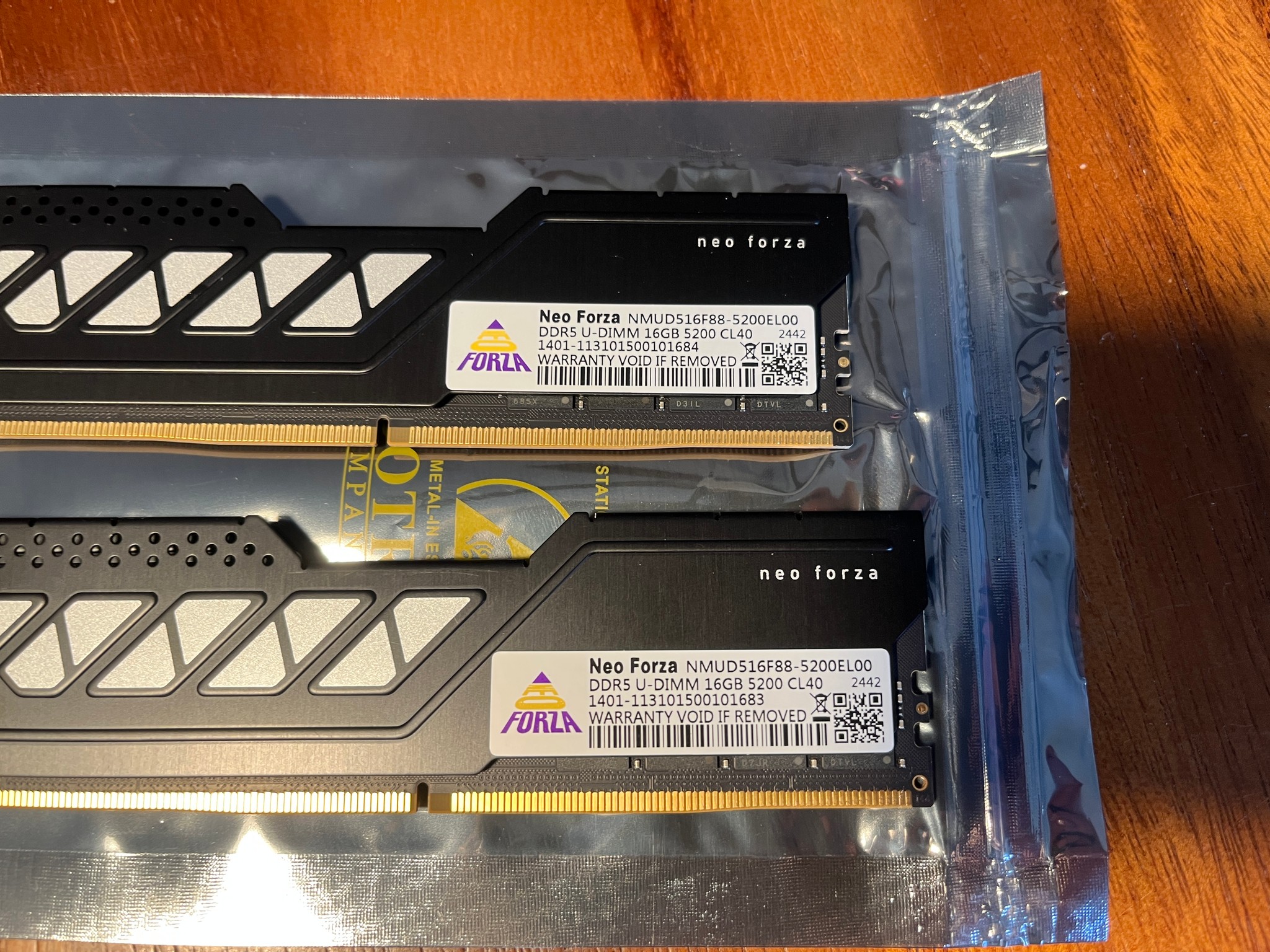 Neo Forza 32GB DDR5 5200 U-DIMM CL40 RAM NMUD516F88-5200EL00  (2x16GB)