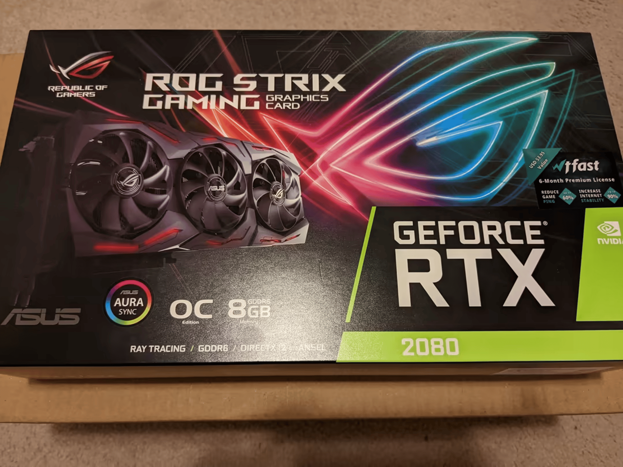 ASUS ROG STRIX GAMING OC 8GB - GEFORCE RTX 2080 8GB - Used, like-new condition, no crypto BS