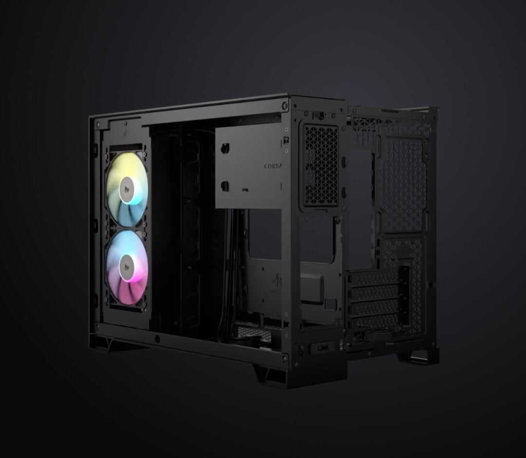 NEW Corsair iCUE LINK 2500X RGB Black Micro-ATX Dual-Chamber Case