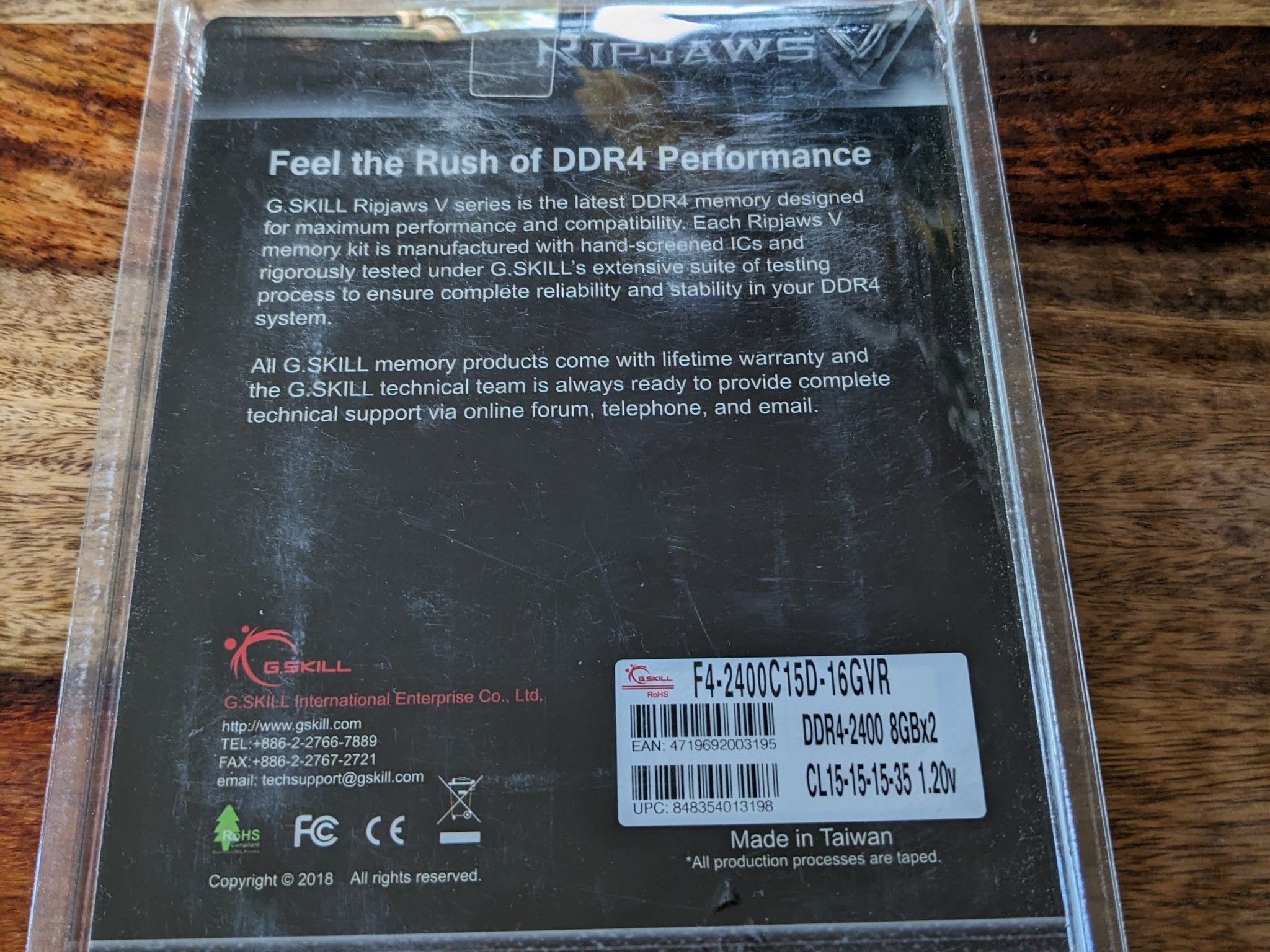 G.SKILL Ripjaws V DDR4 2400 C15-Tested w/ MemTest86 at 3200MHz for 4+ hours. IOB